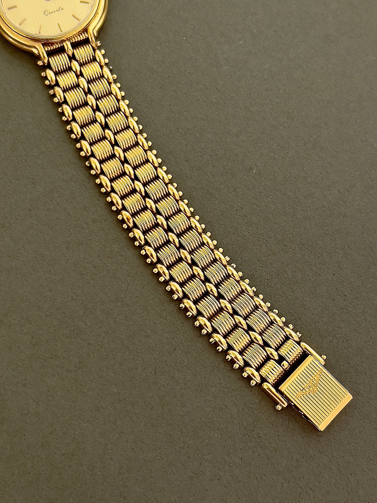 Longines Ladies's Watch in Gold with Unique Patterned Dial