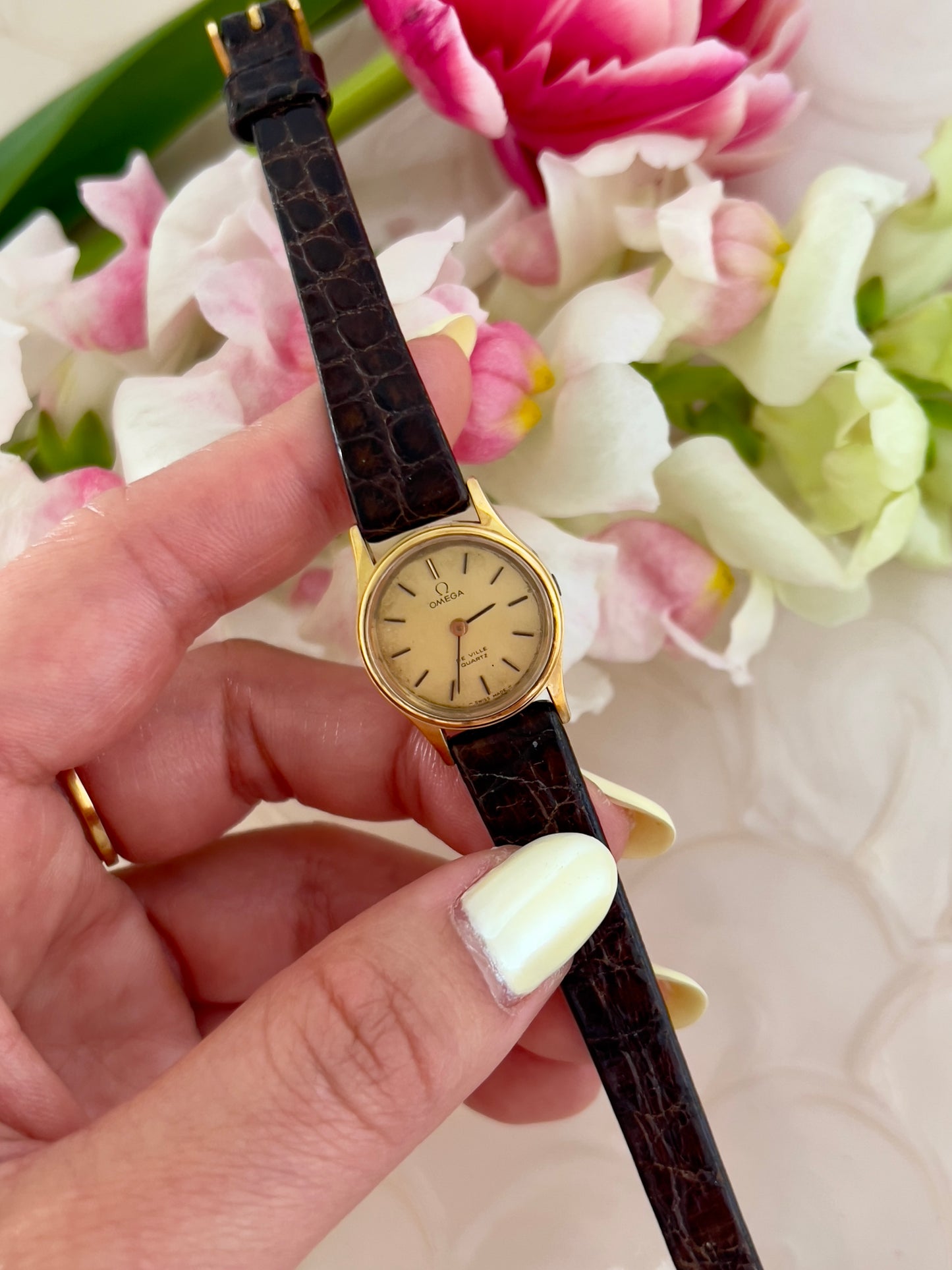 Omega De Ville Small Woman's Watch in Gold Tone