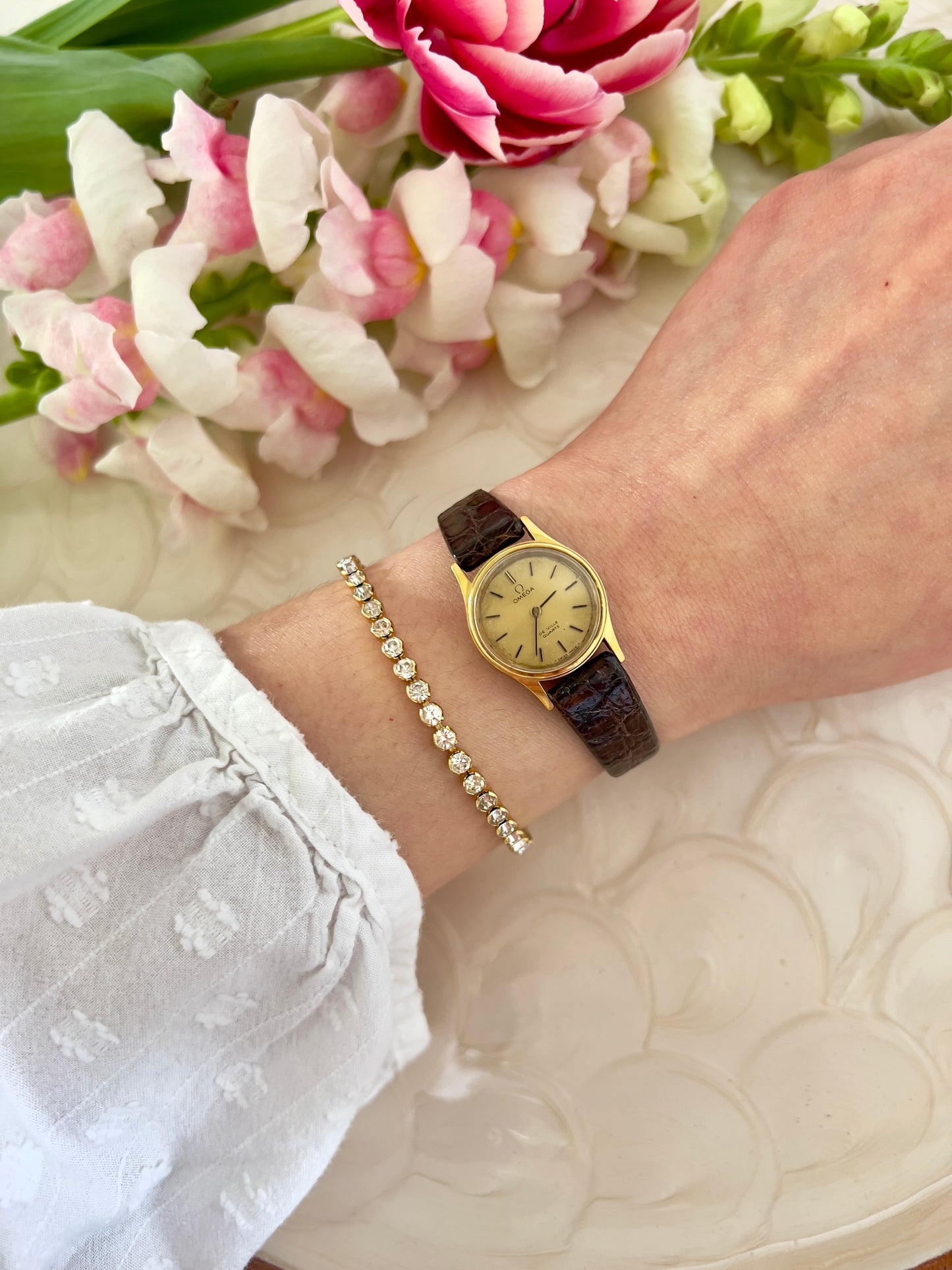 Omega De Ville Small Woman's Watch in Gold Tone