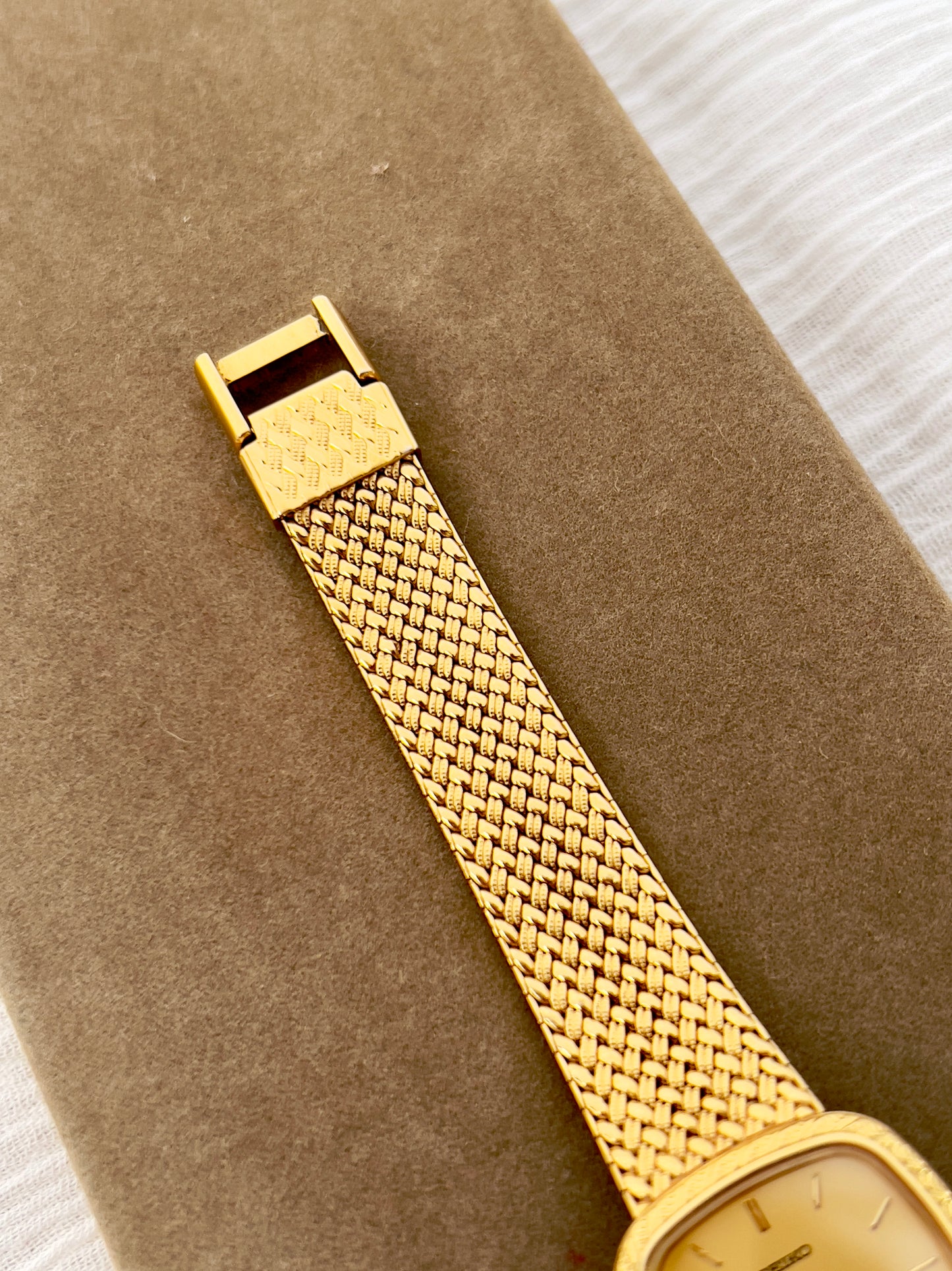 Seiko Exceline Gold Toned Woman's Watch with Diamond Set Crown