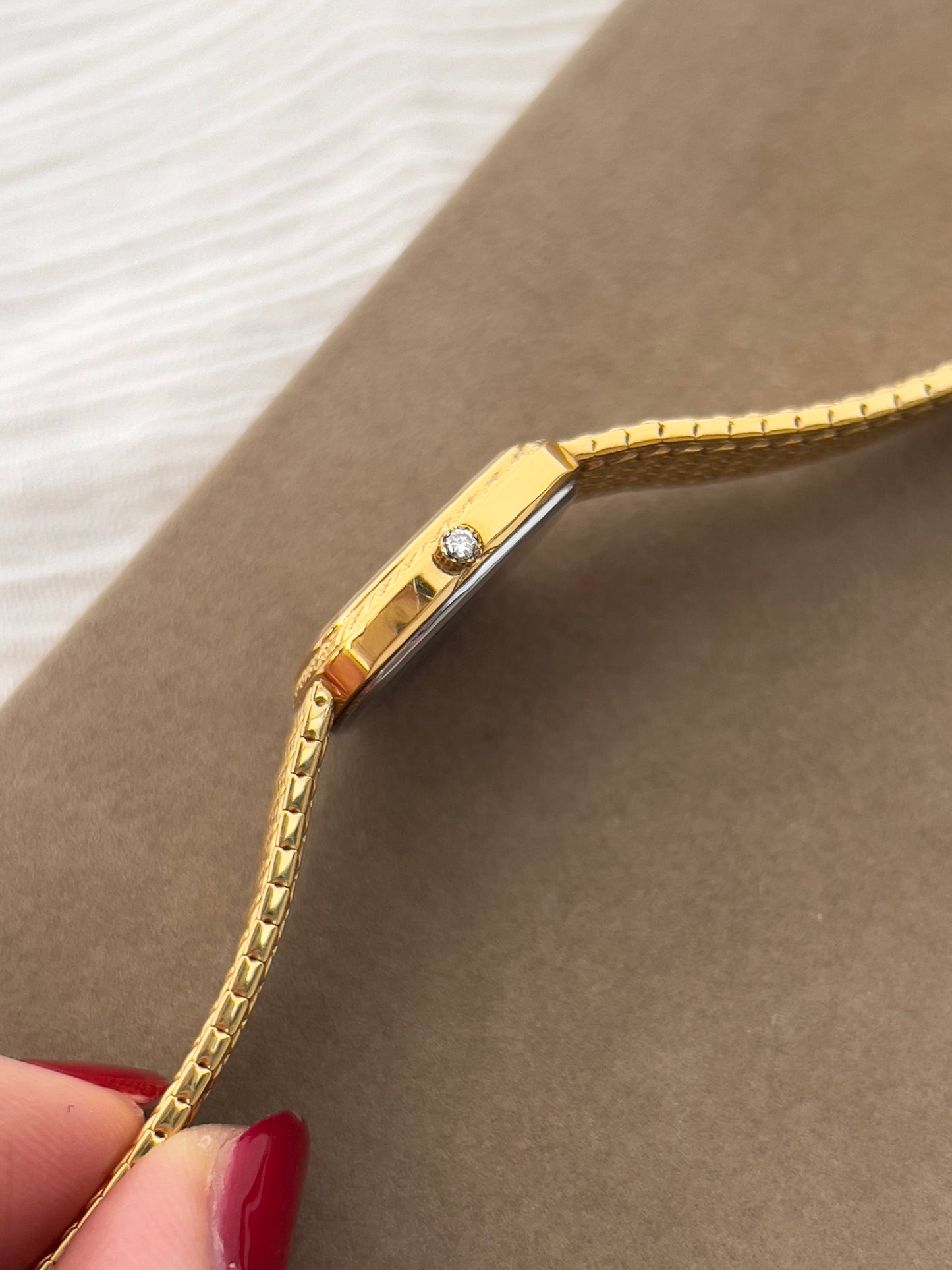 Seiko Exceline Gold Toned Woman's Watch with Diamond Set Crown