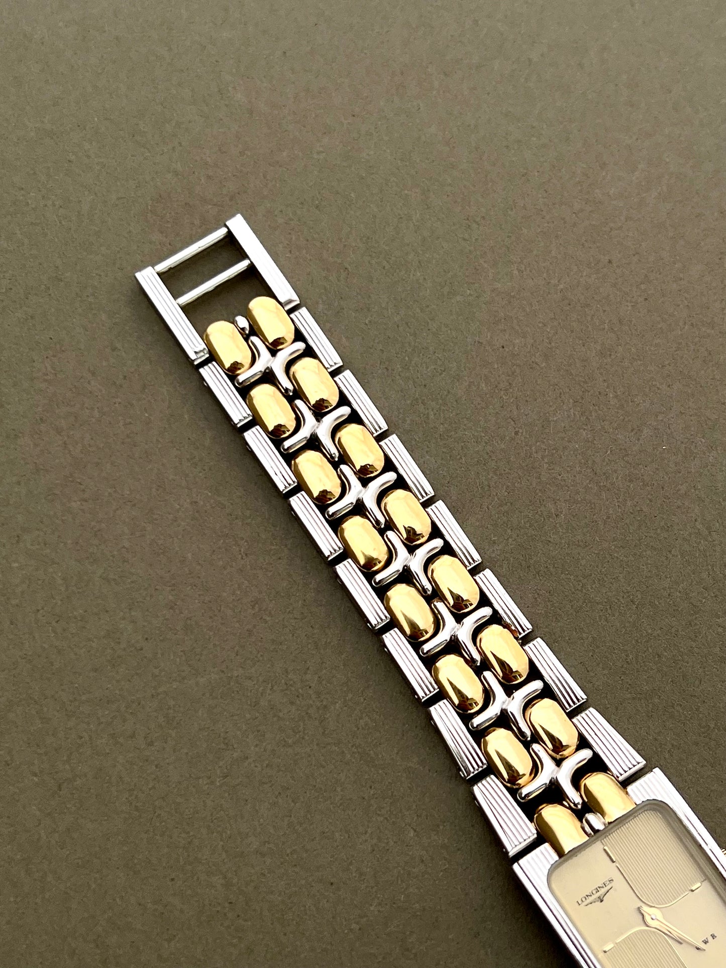 Longines QWR Ladies Two Tone Bracelet Watch with Champagne Dial