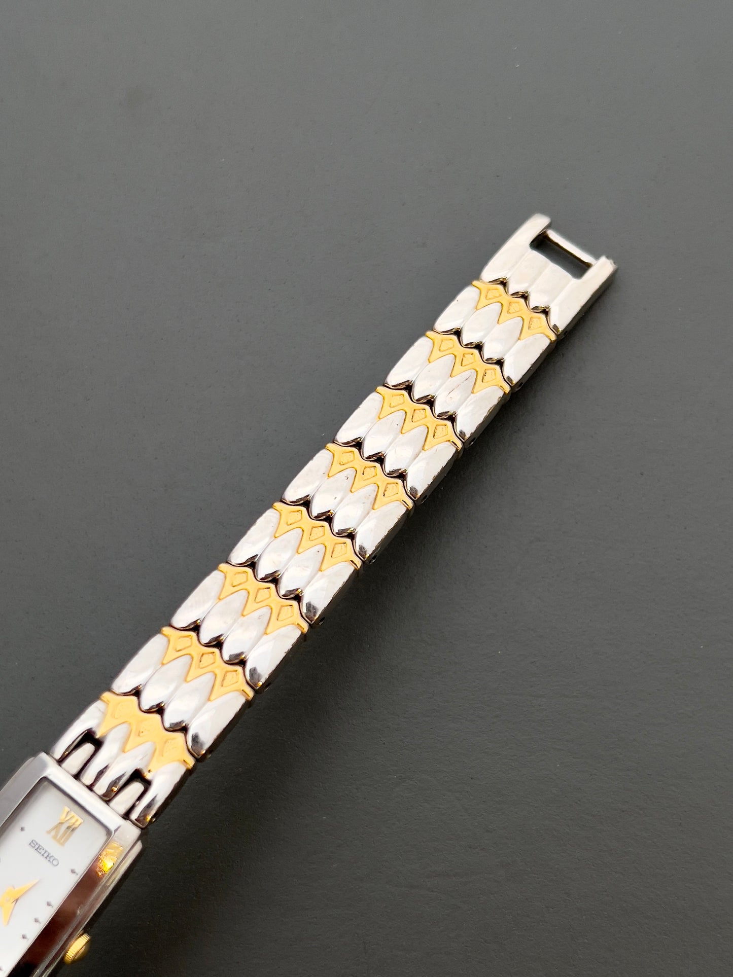 Seiko Ladies Two Tone Bracelet Watch with White Dial