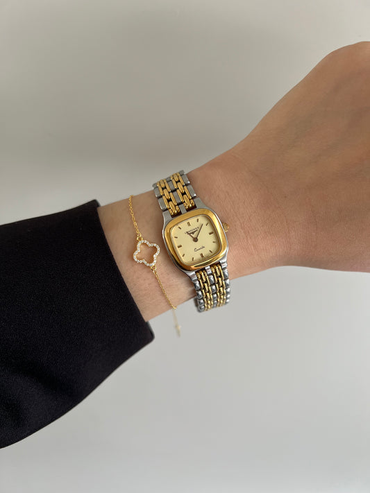 Longines Ladies Two Tone Bracelet Watch with Champagne Dial