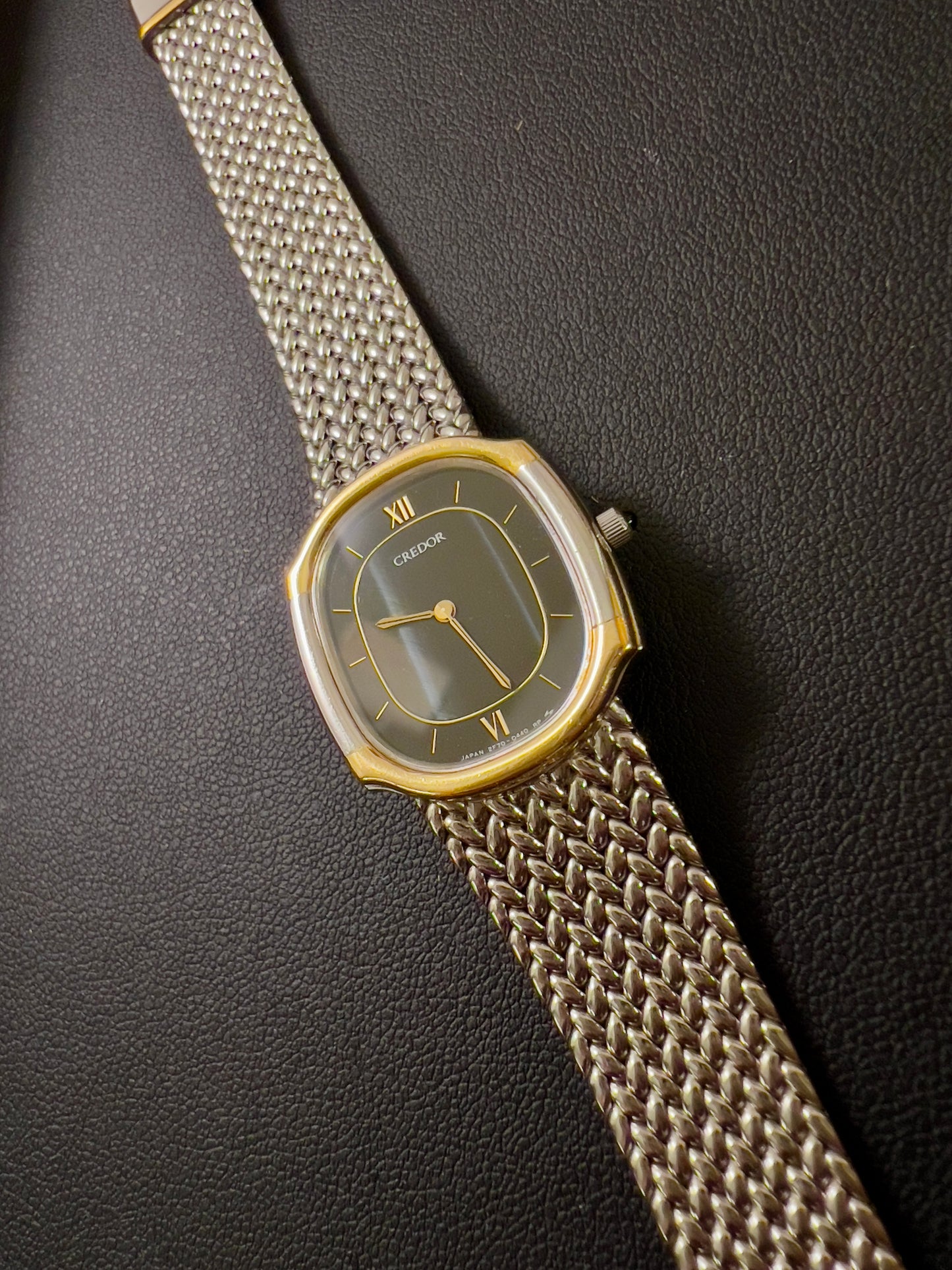 Credor Black Dancing Dial Women's Watch