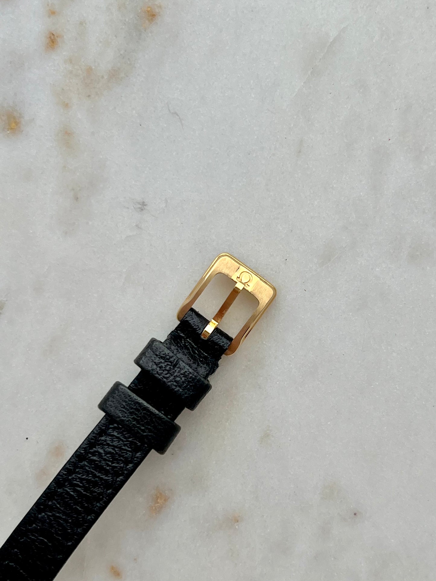 Omega De Ville Two Tone Women’s Watch with Textured Dial & Wreath Bezel