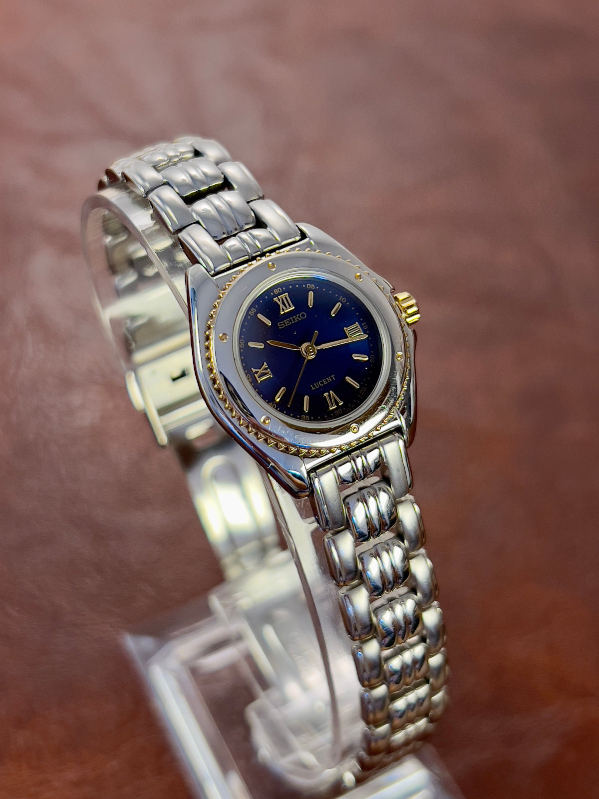 Seiko Lucent Casual Women's Watch with Striking Blue Dial - With Box