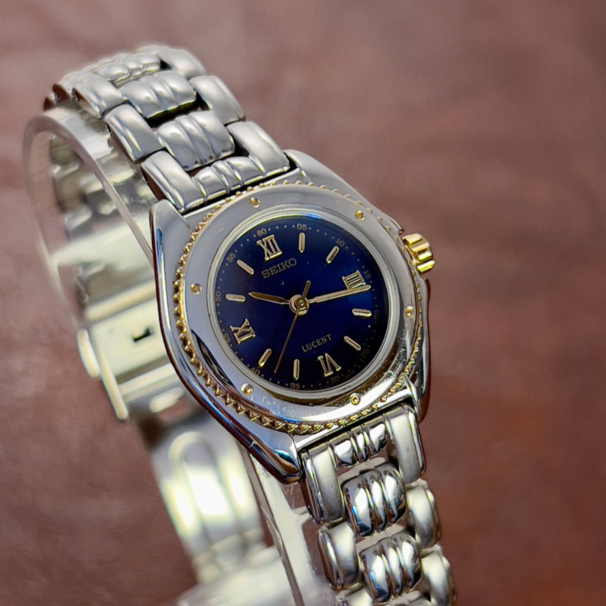 Seiko Lucent Casual Women's Watch with Striking Blue Dial - With Box