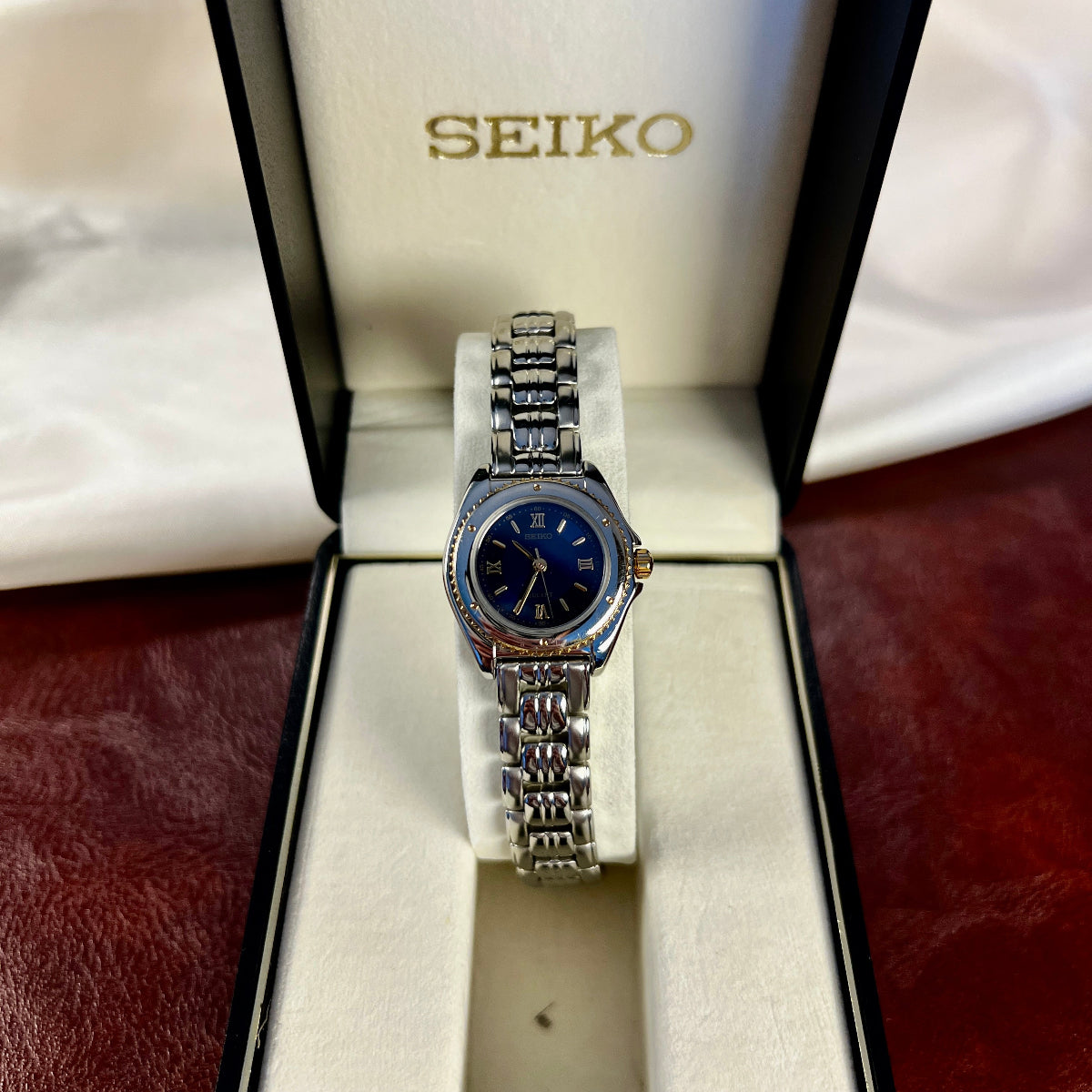 Seiko Lucent Casual Women's Watch with Striking Blue Dial - With Box