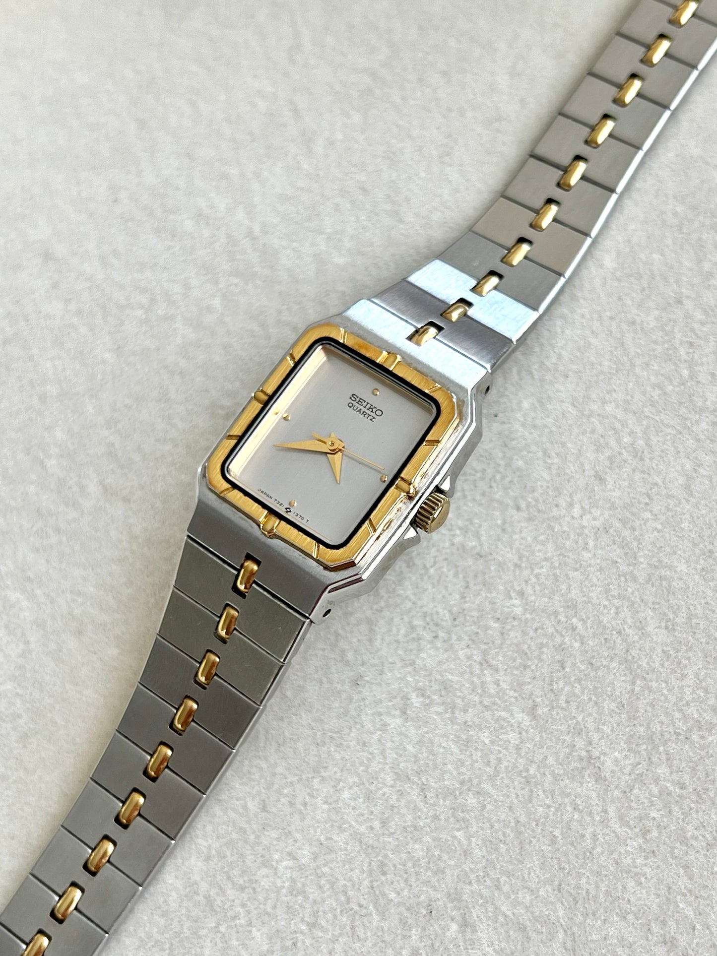 Seiko Two Tone Square Bracelet Watch
