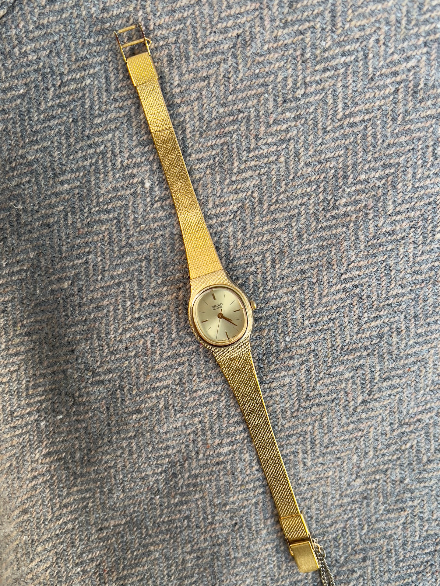Seiko Oval Gold-Toned Woman's Watch