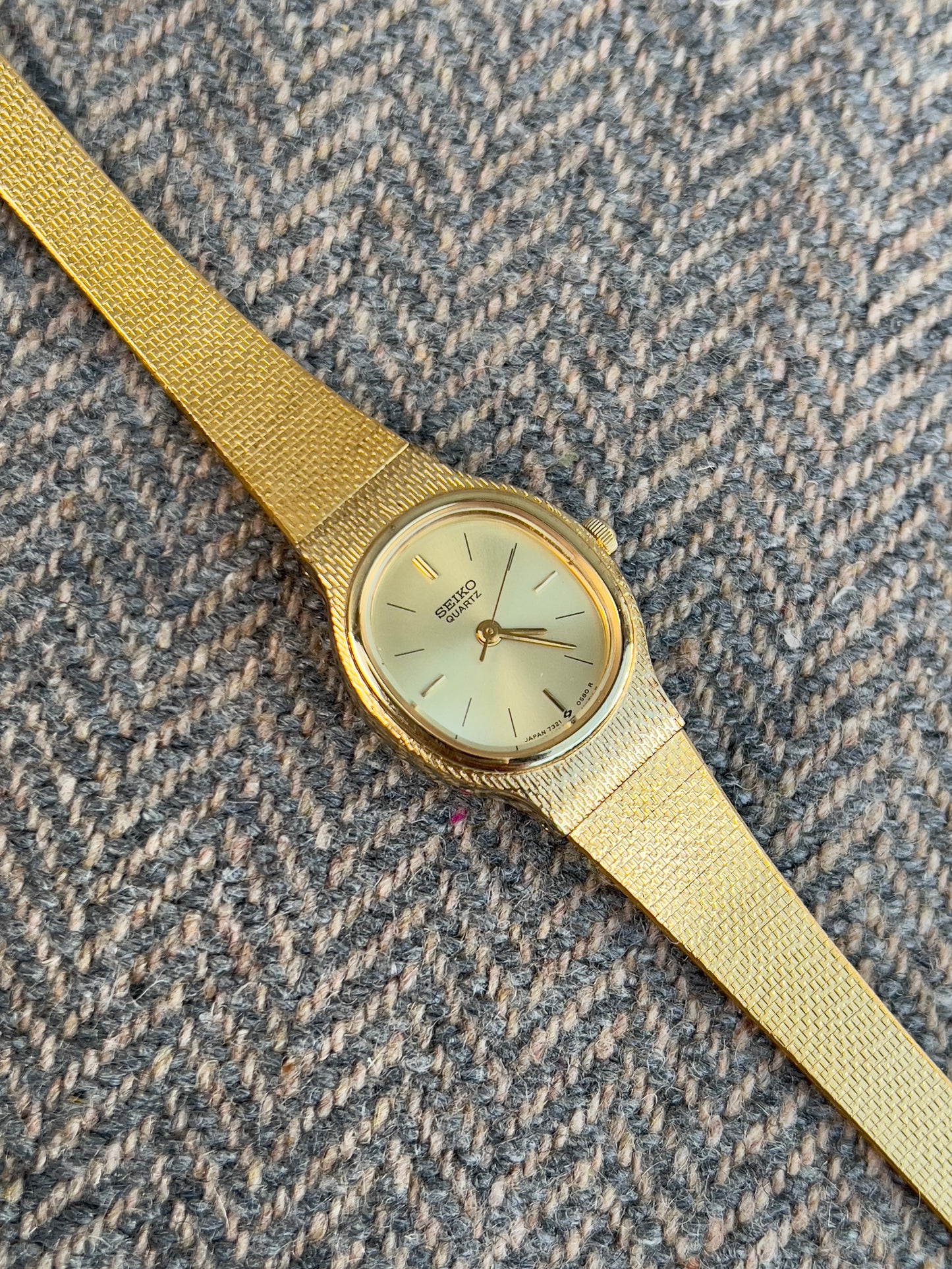 Seiko Oval Gold-Toned Woman's Watch