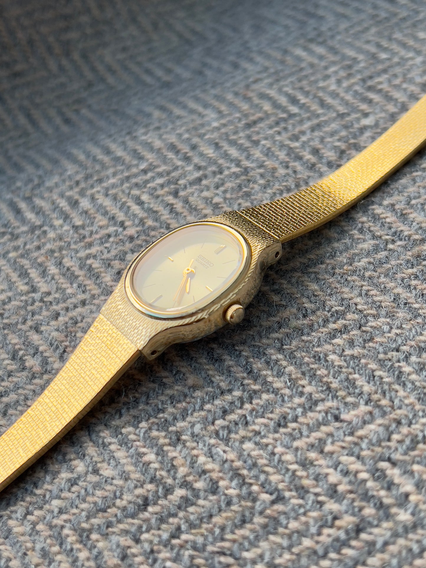 Seiko Oval Gold-Toned Woman's Watch