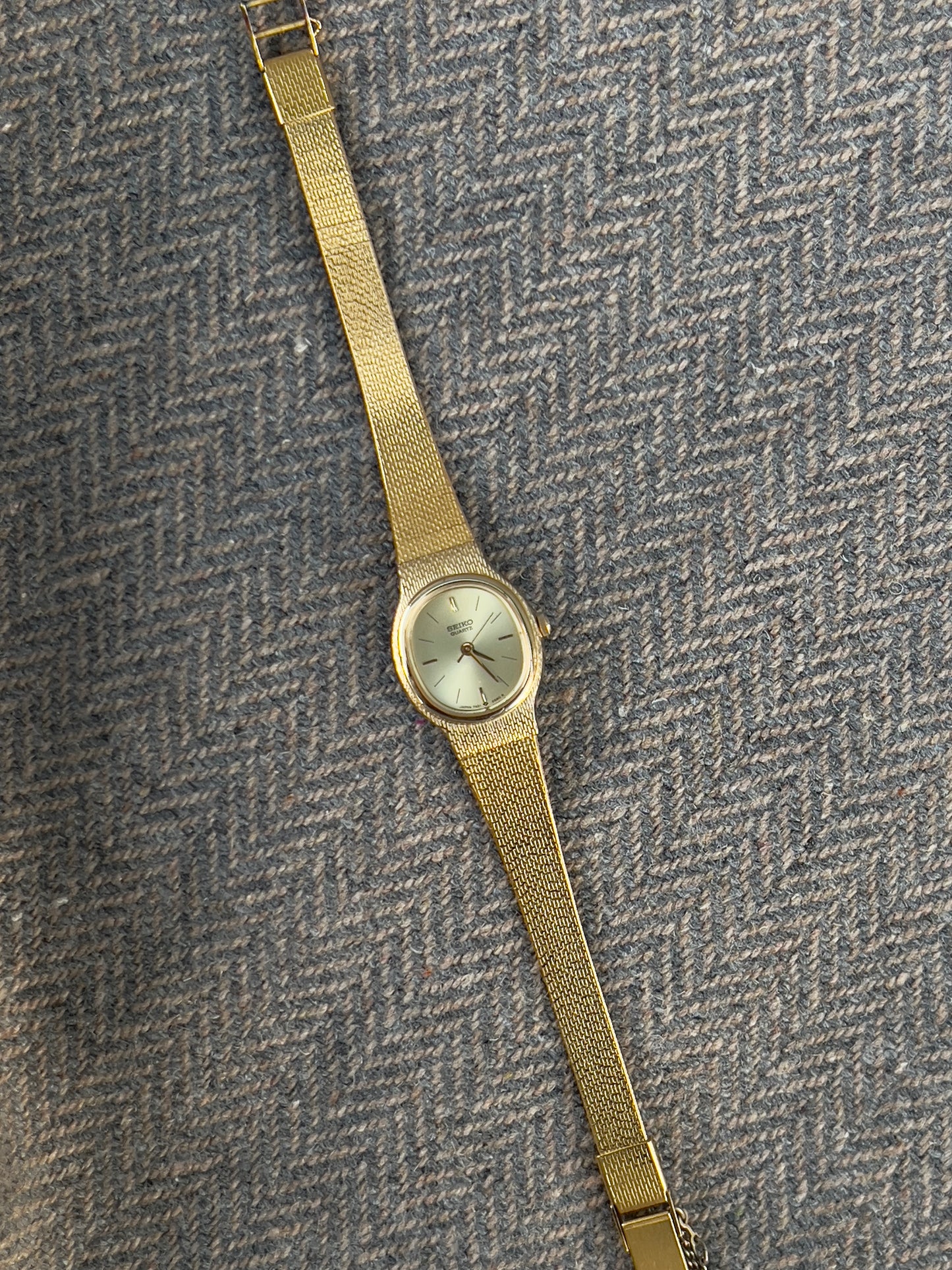 Seiko Oval Gold-Toned Woman's Watch