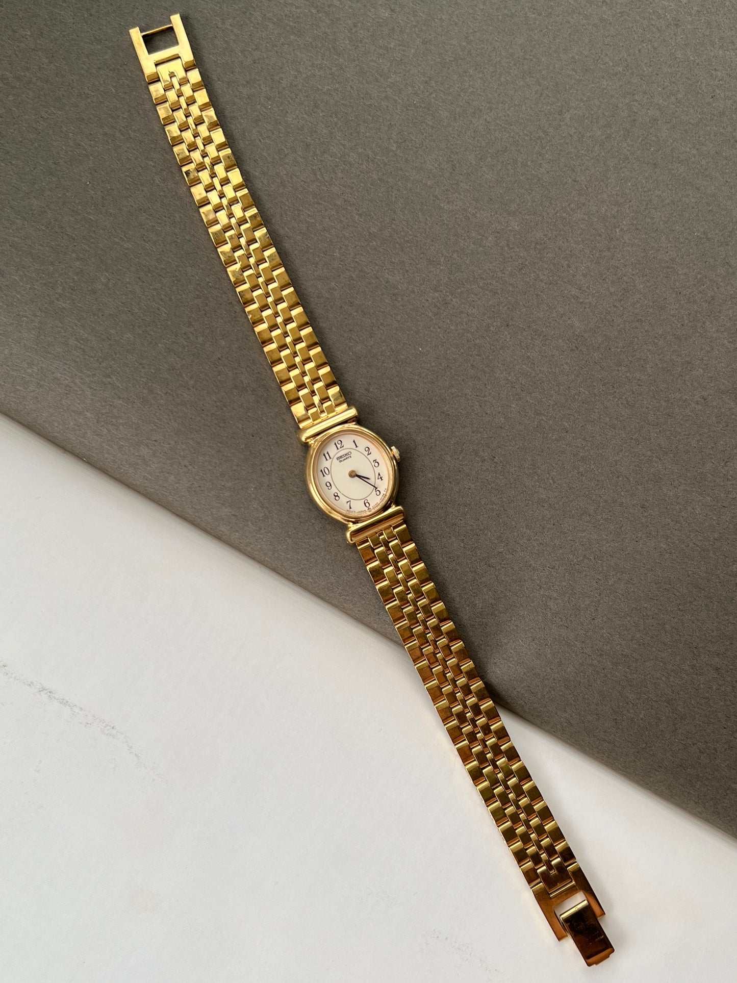 Seiko Ladies Gold Bracelet Watch with Ivory Dial