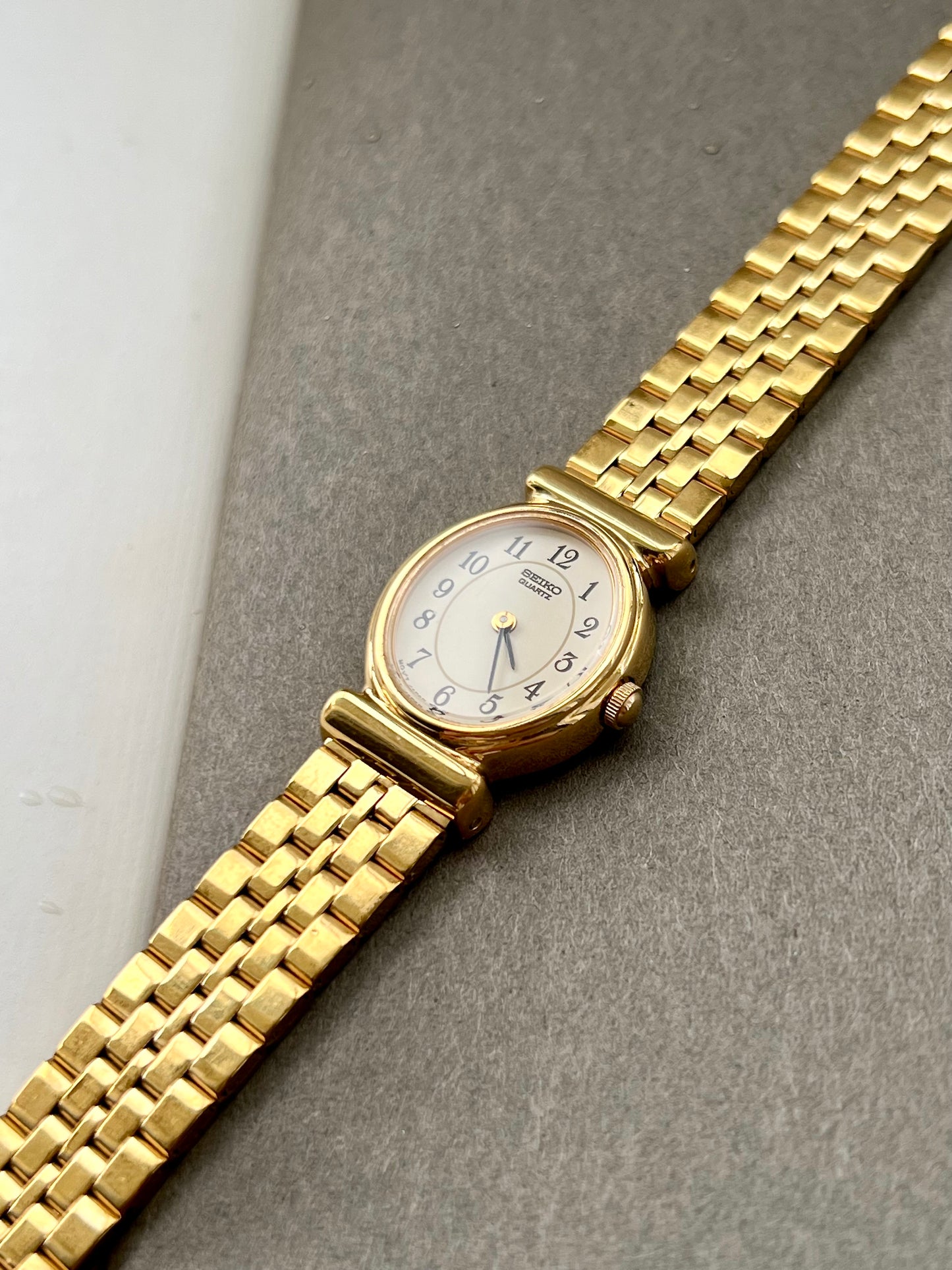 Seiko Ladies Gold Bracelet Watch with Ivory Dial
