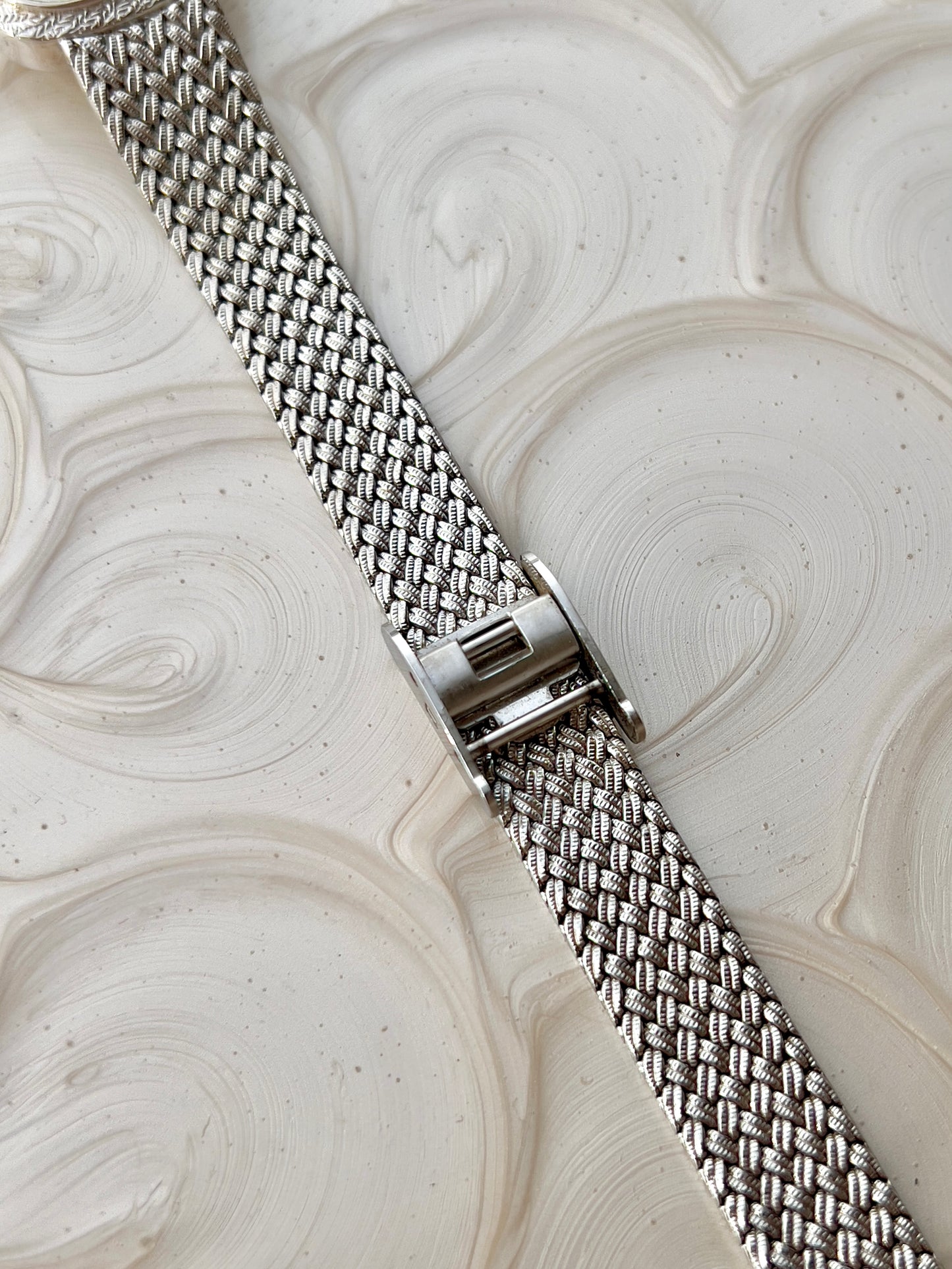 Elgin Silver Woman's Watch with Crystal Accent