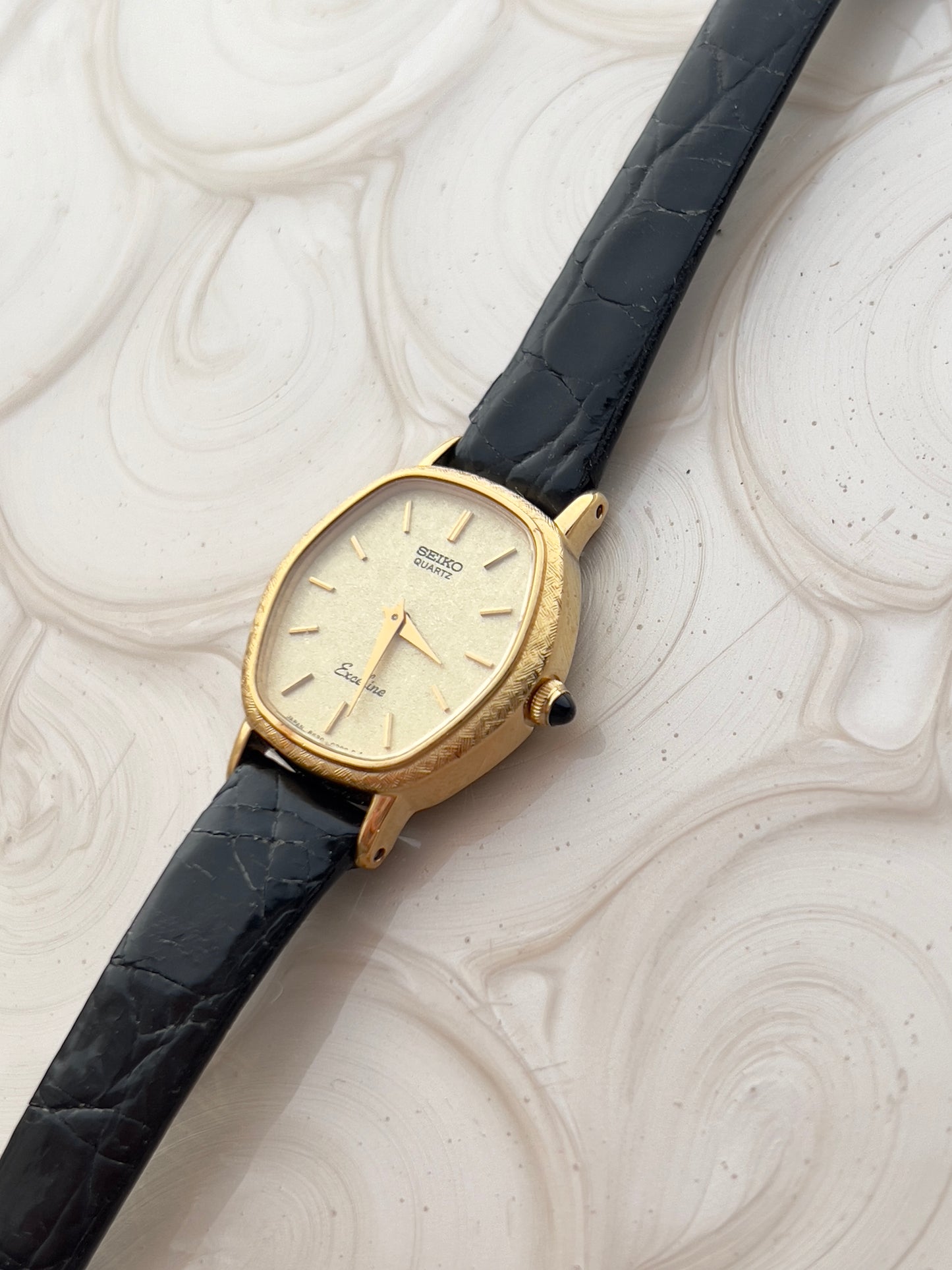 Seiko Exceline Textured Tonneau Case & Stardust Dial