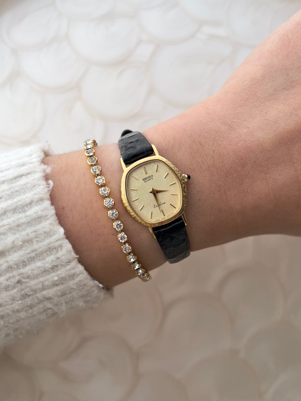 Seiko Exceline Textured Tonneau Case & Stardust Dial