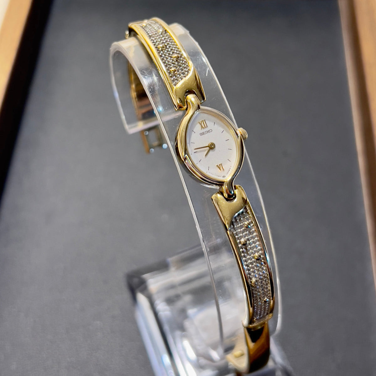 Seiko Bangle Two Tone Women's Watch