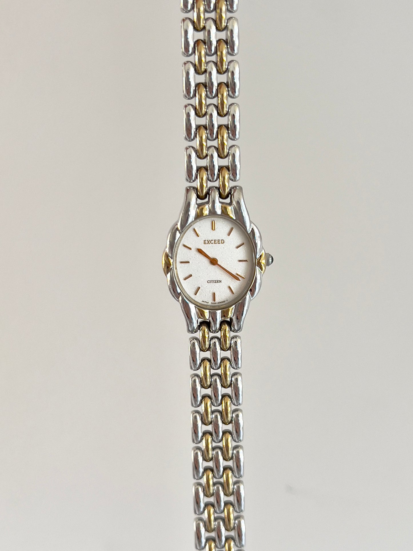 Citizen Womans Watch with a Volcanic Patterned Case & Green Crown Stone
