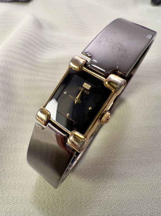 Seiko Women's Rectangular Bangle Watch