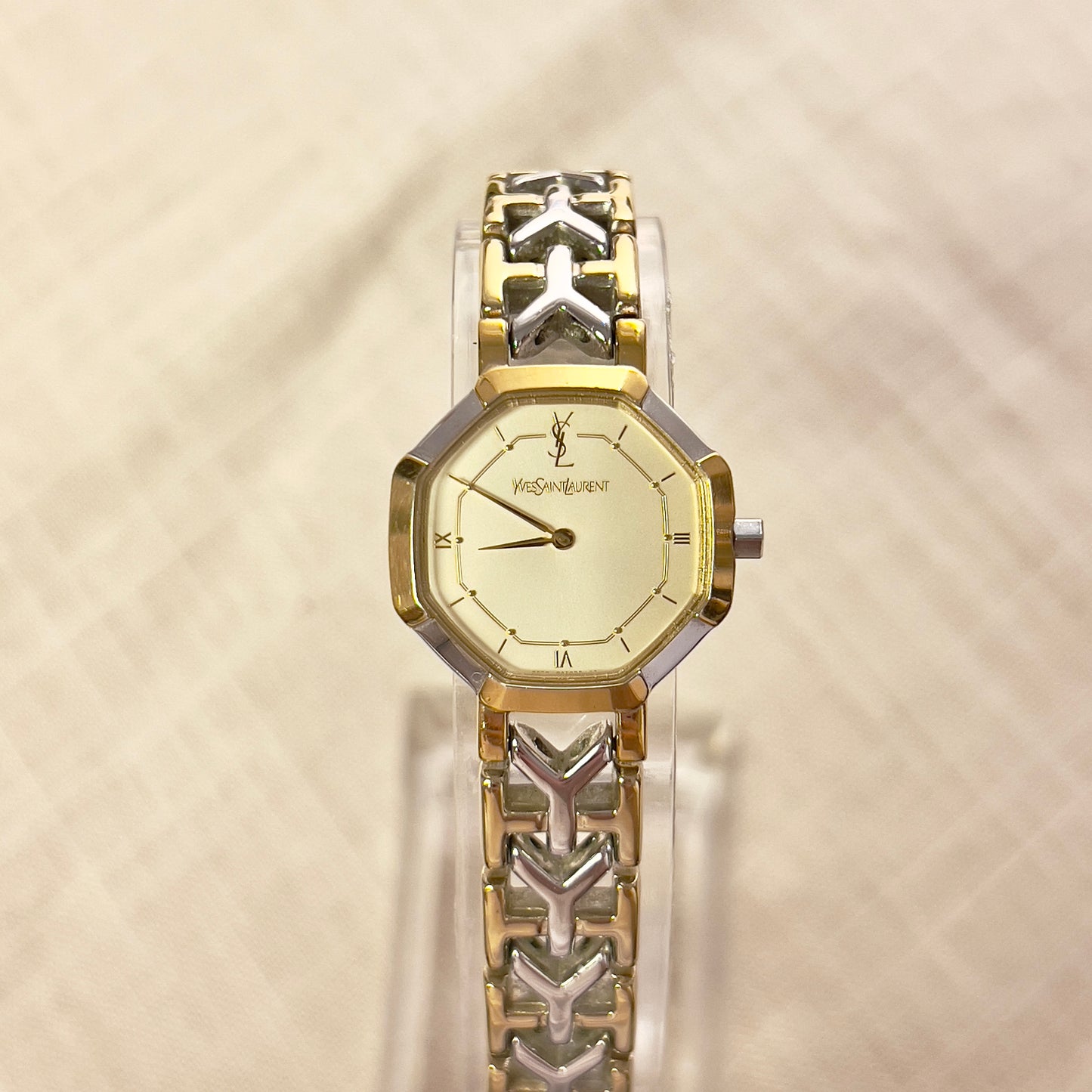 YSL Octagonal Two Toned Woman's Watch