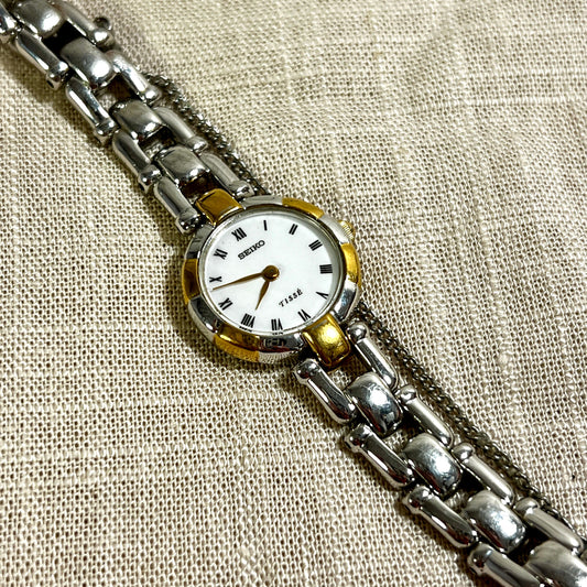 Seiko Tisse Two-Tone Roman Dial with Two Tone Scalloped Bezel
