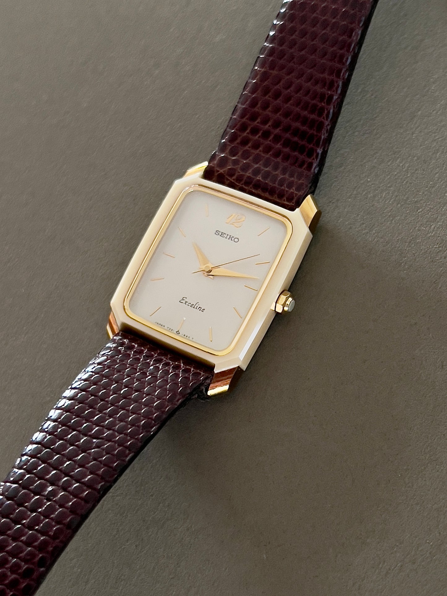 Seiko Two Tone Tank Ceramic Case Woman's Watch