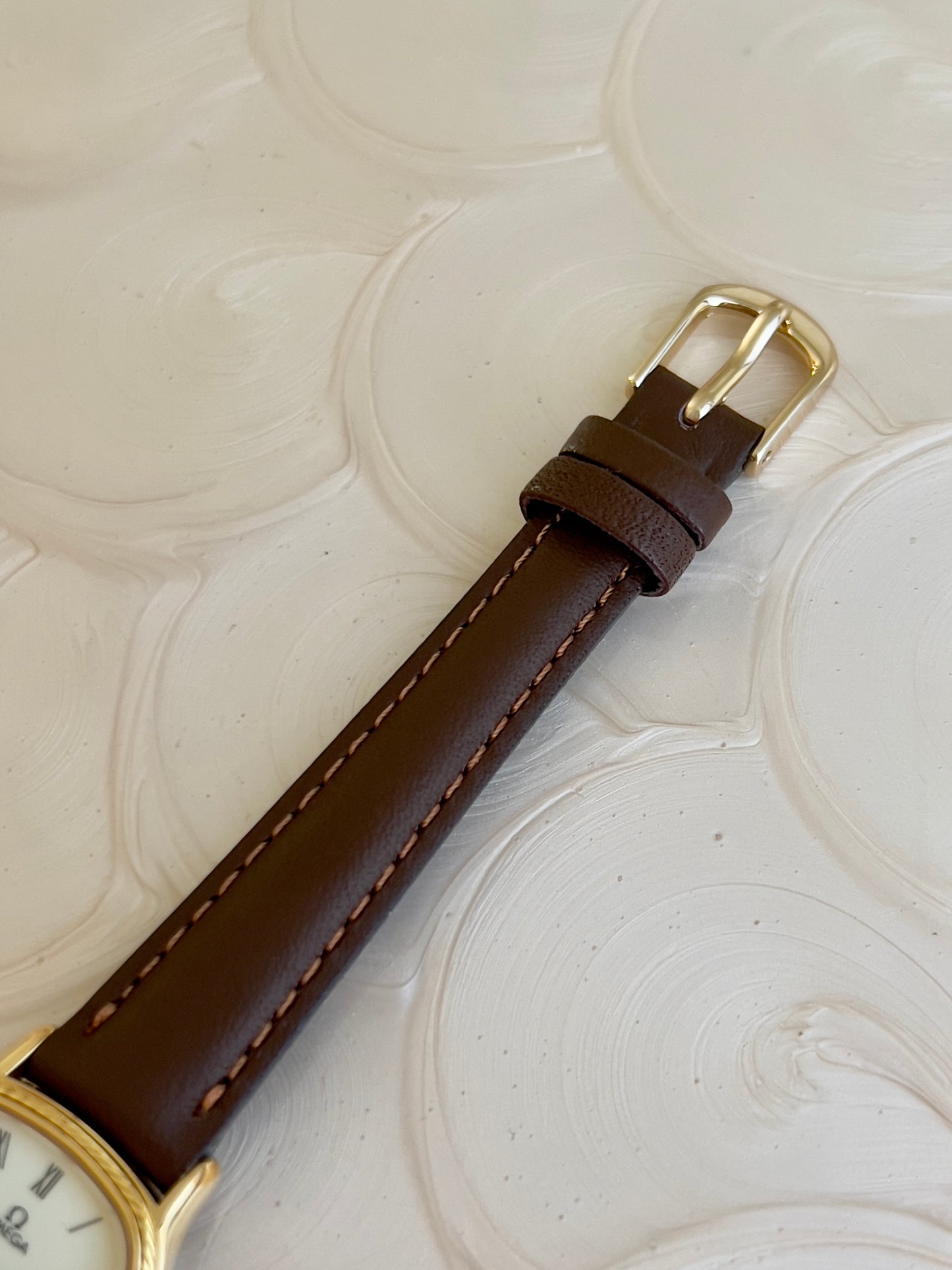 Omega De Ville Cushion Case Woman's Watch with Rope Bezel Pattern