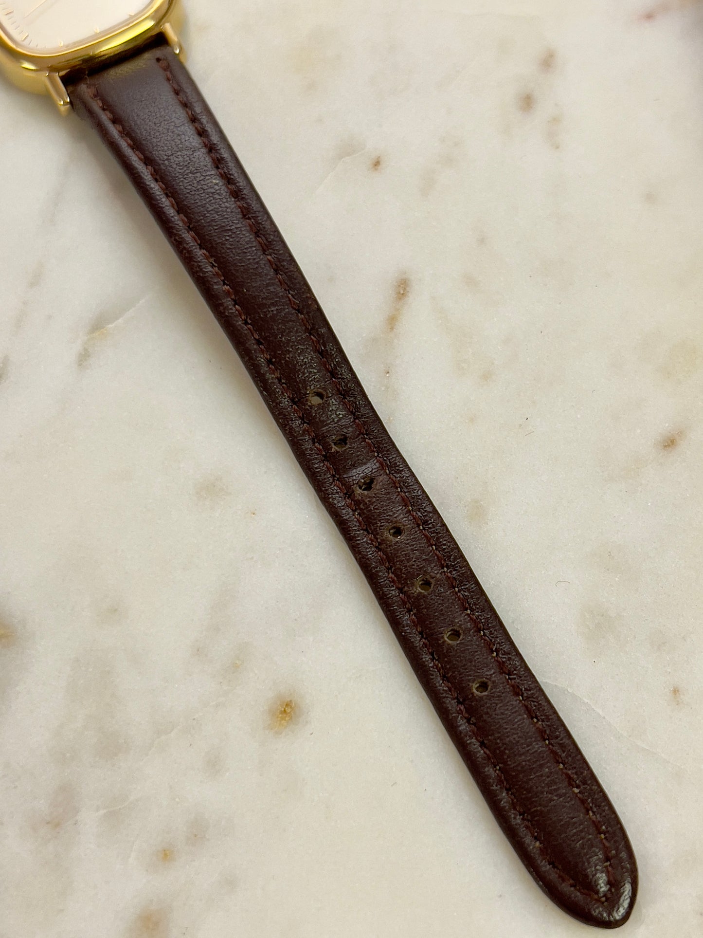 Seiko Gold Toned Cushion Case Woman's Watch