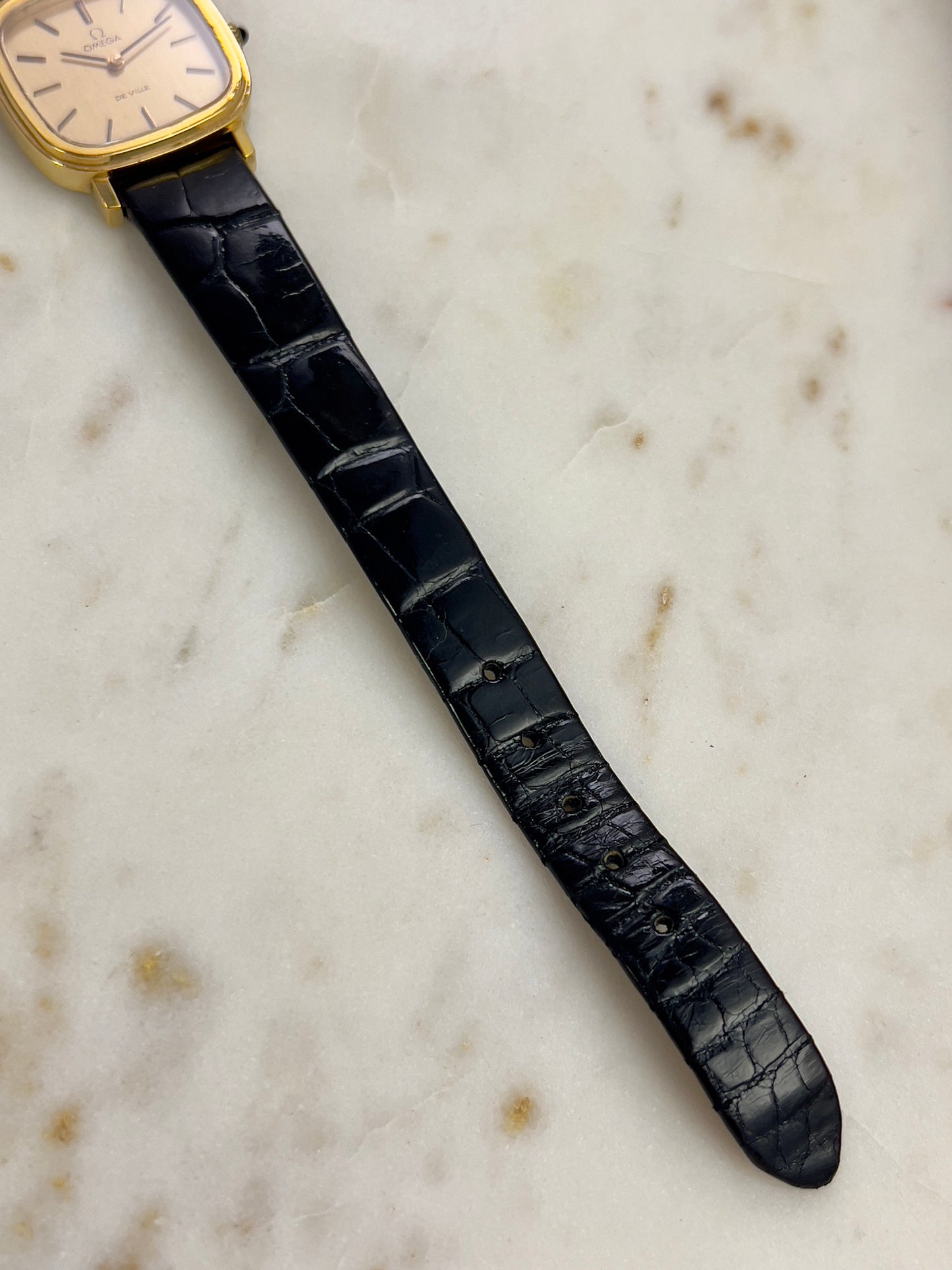 Omega Square Gold Toned Woman's Watch