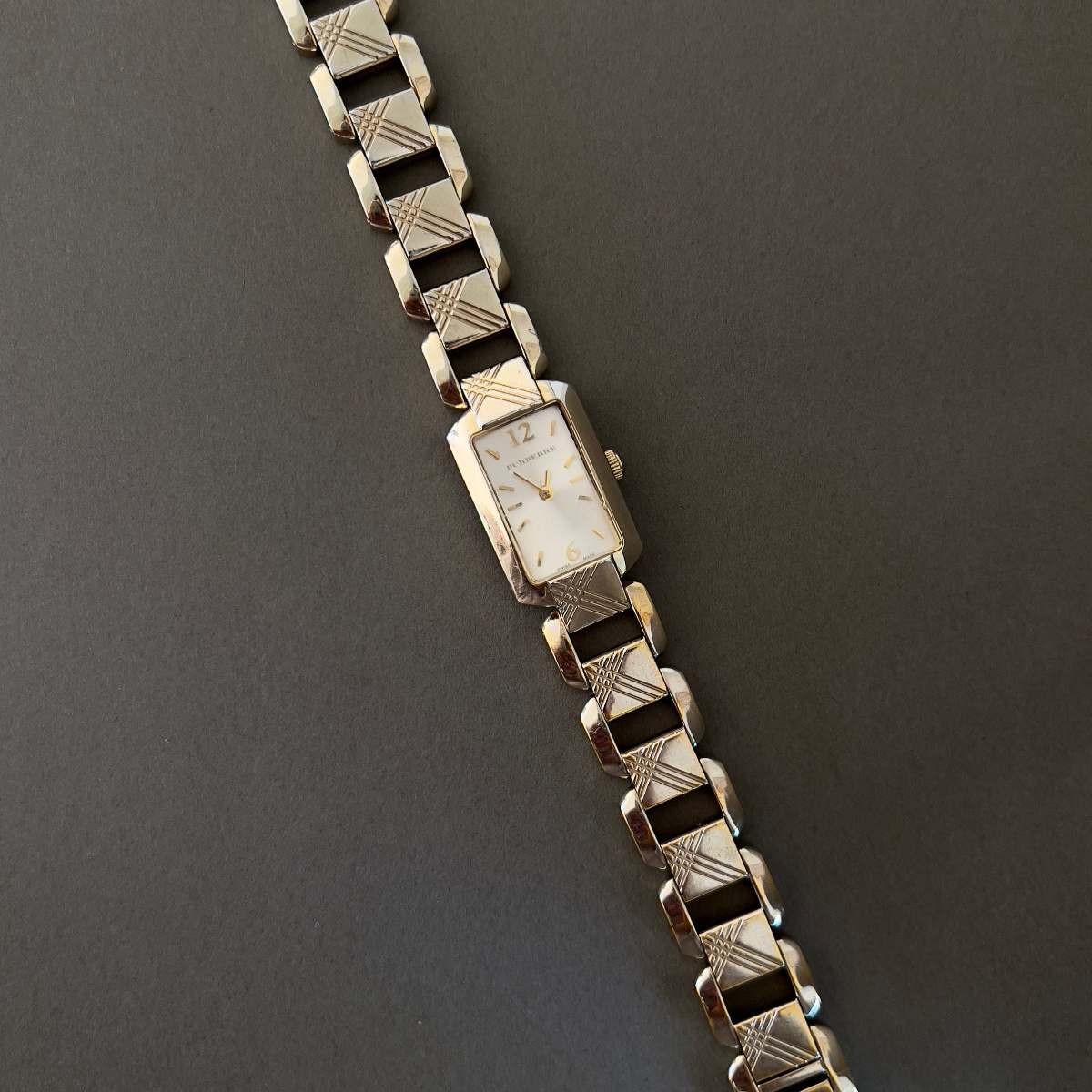 Burberry Tank Woman' Watch with Linked Bracelet