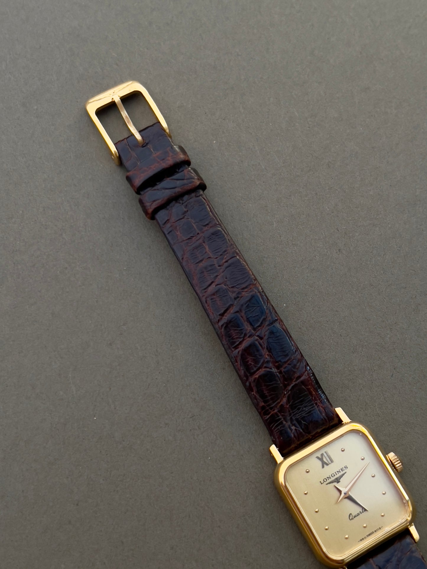 Longines Gold Toned Soft Rectangular Women's Watch