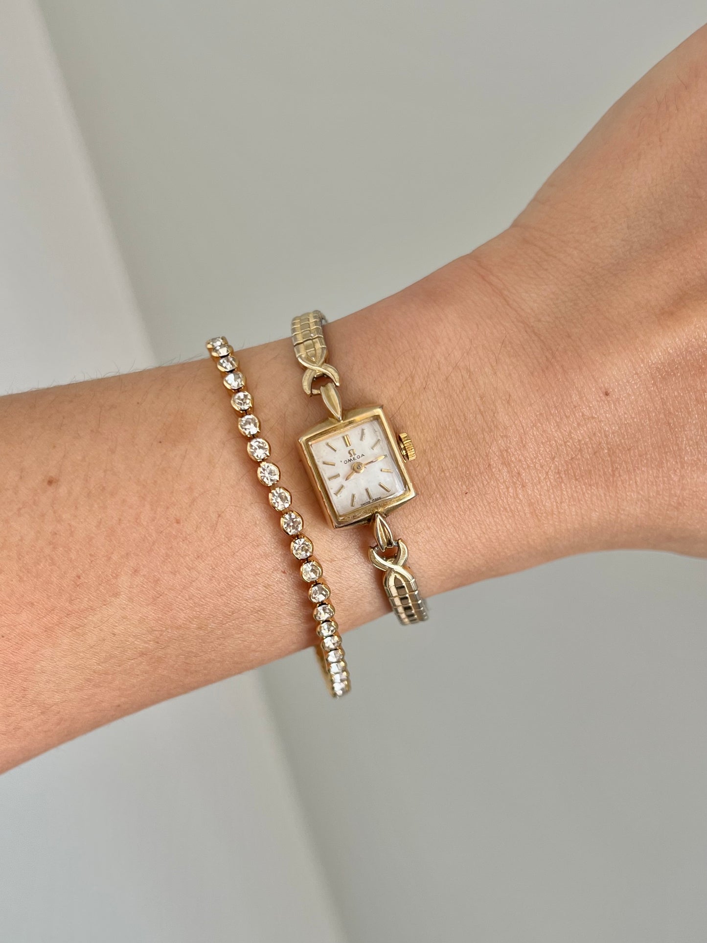 Omega Gold Ribbon Bracelet Cocktail Watch