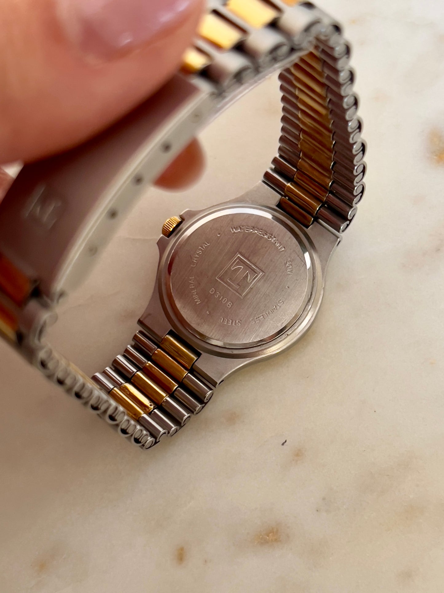 Tissot Seastar Two-Tone Watch with Sunburst Gold Dial and Date