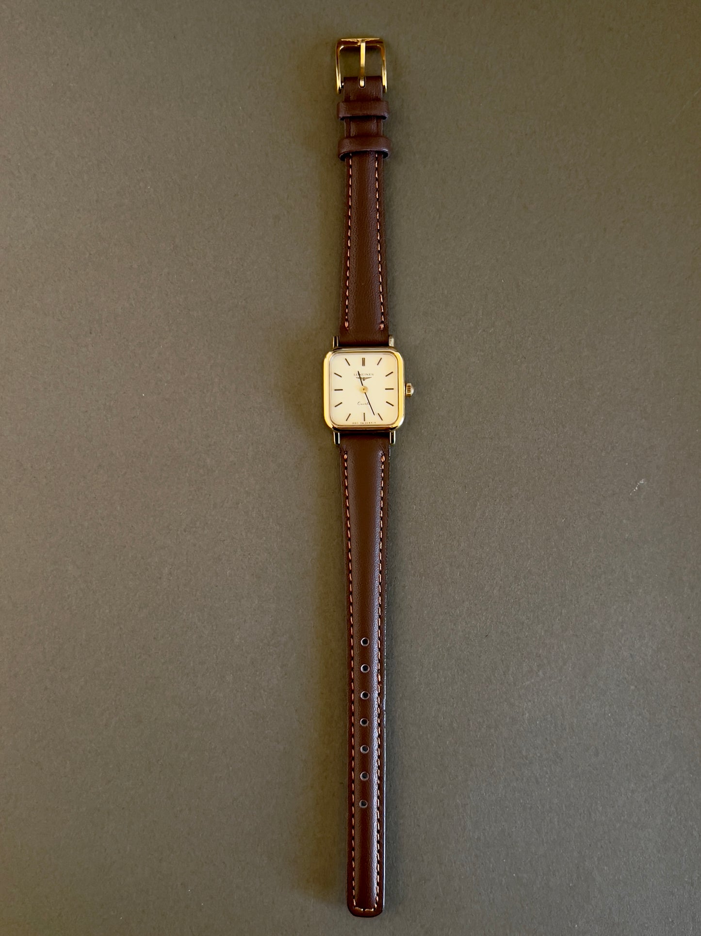 Longines Gold Toned Square Woman's Watch