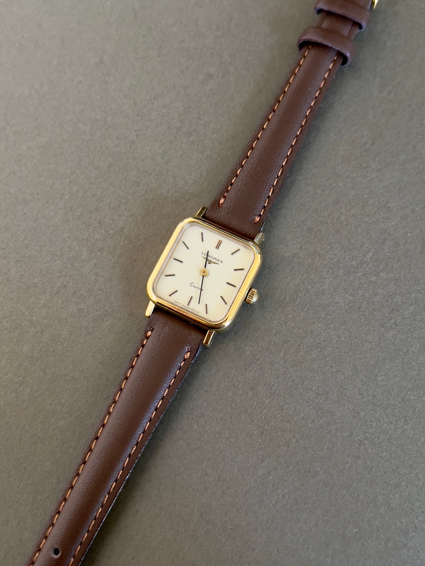 Longines Gold Toned Square Woman's Watch
