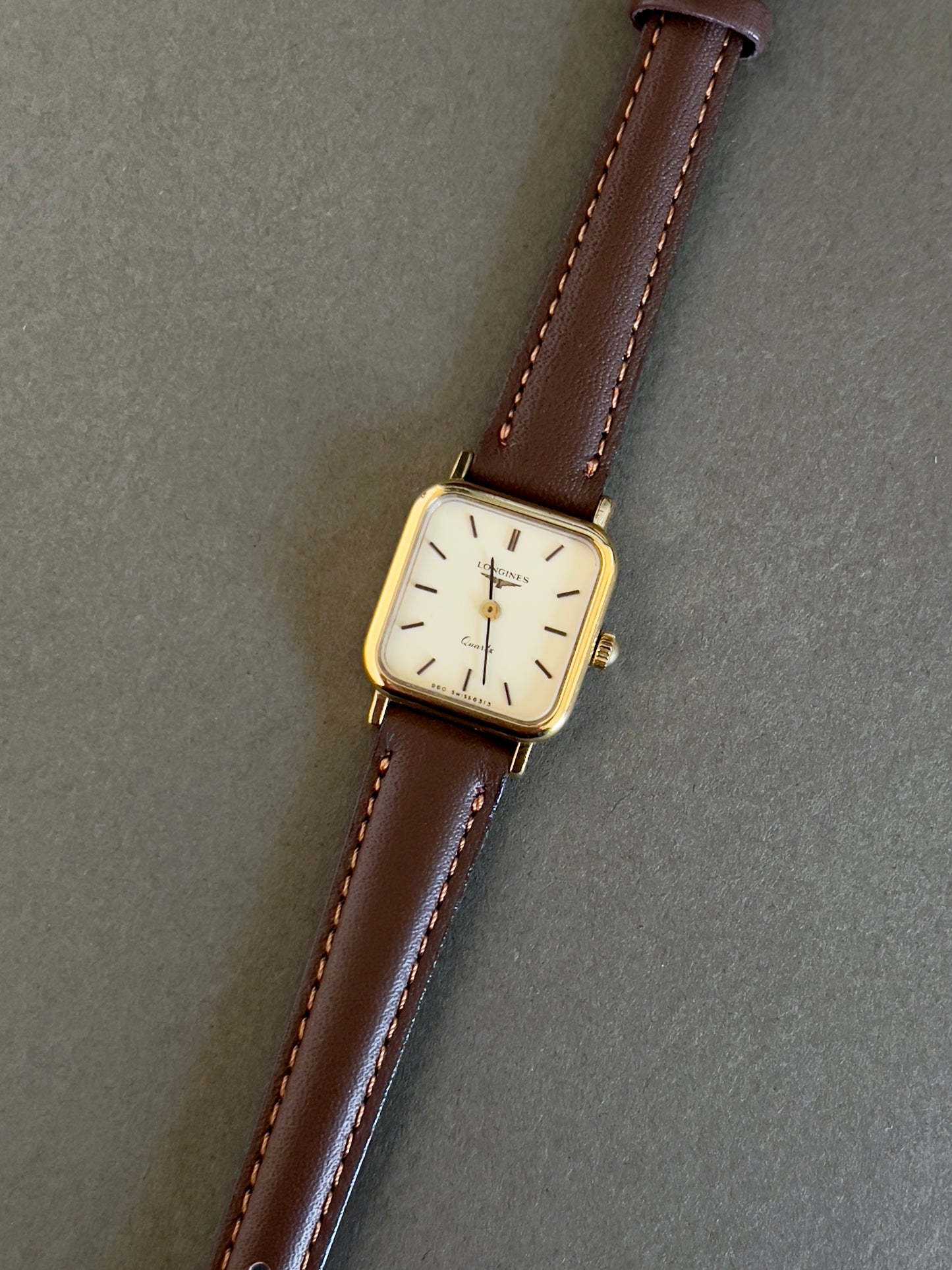 Longines Gold Toned Square Woman's Watch