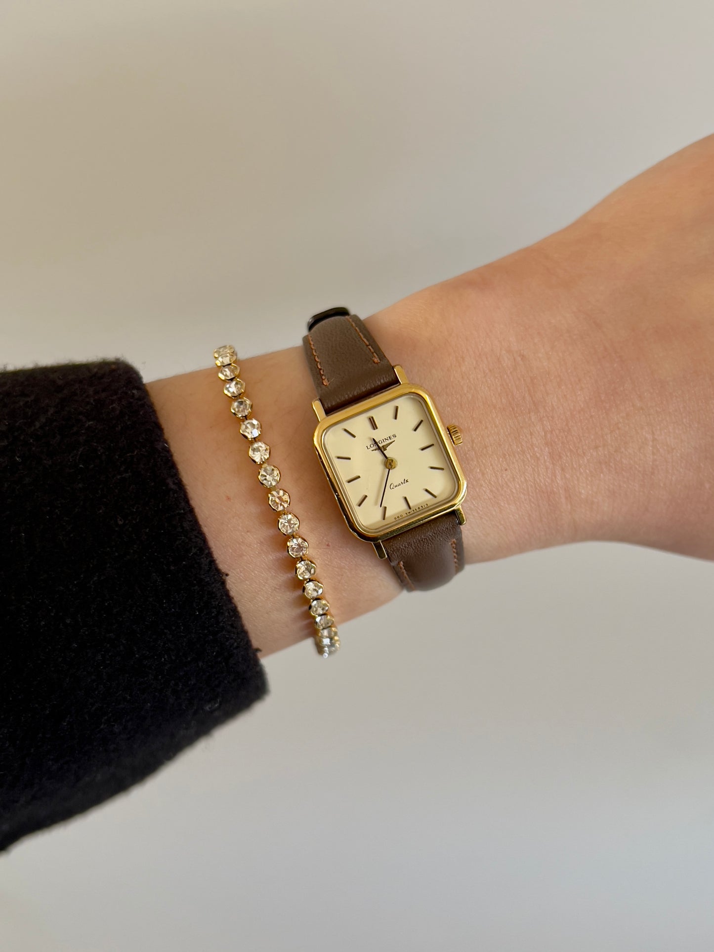 Longines Gold Toned Square Woman's Watch