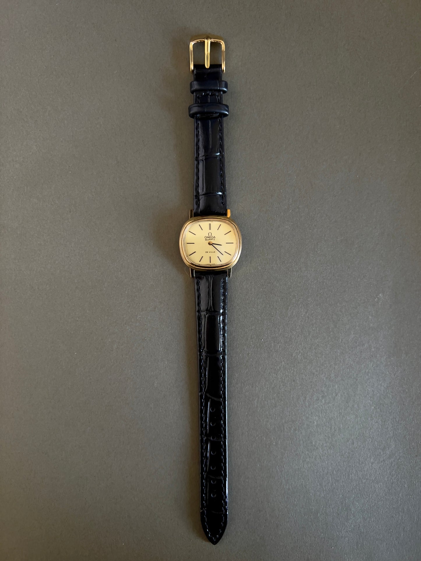 Omega De Ville Cushion Gold Toned Woman's Watch