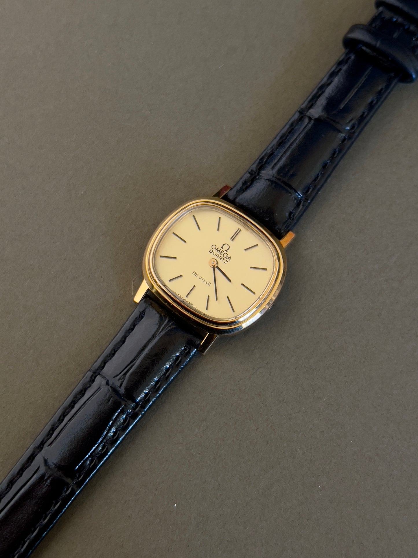 Omega De Ville Cushion Gold Toned Woman's Watch