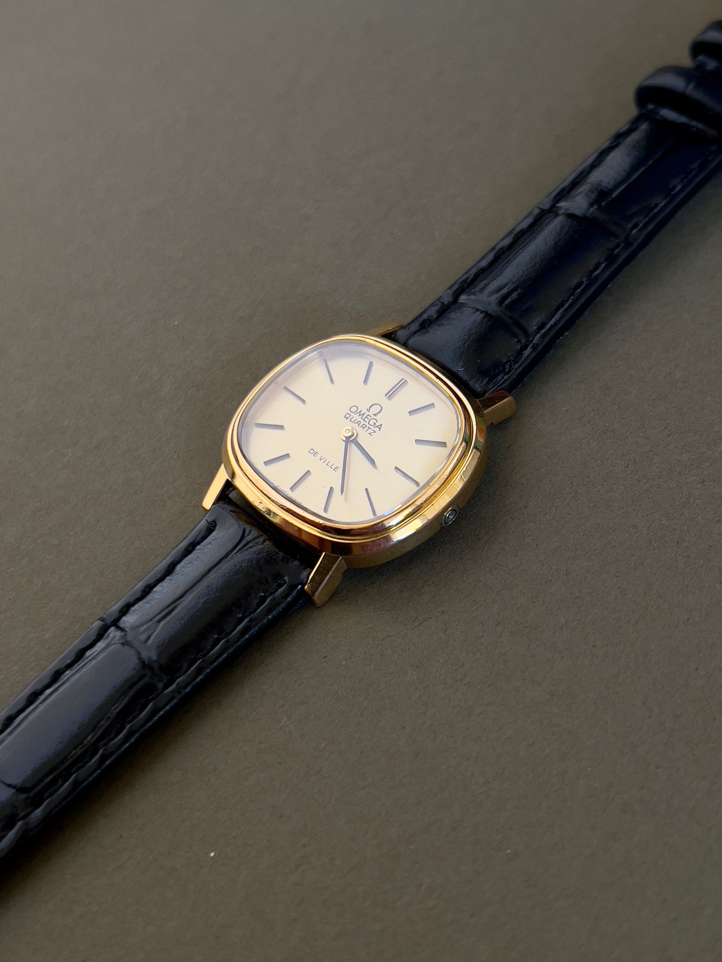 Omega De Ville Cushion Gold Toned Woman's Watch