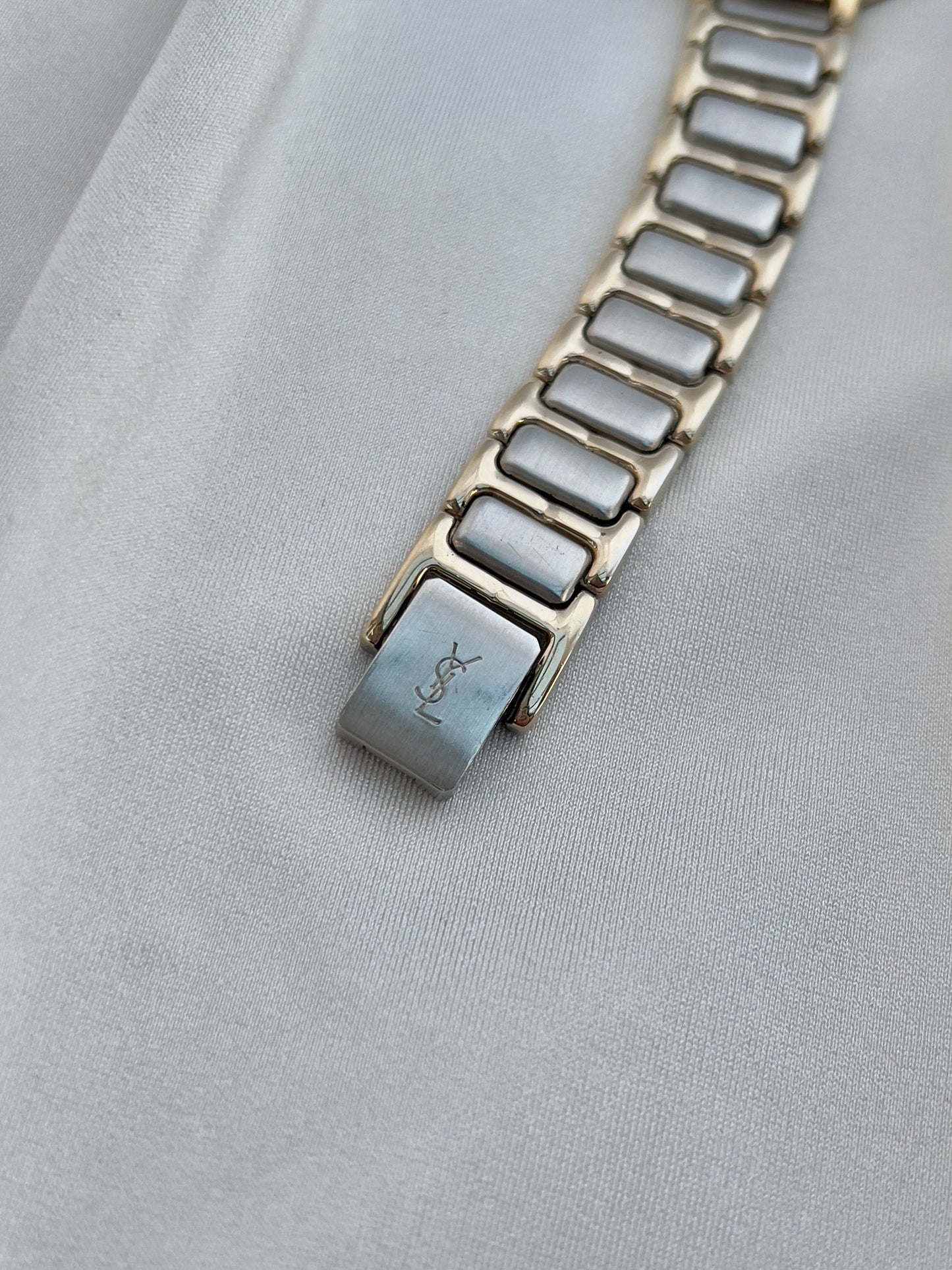 Yves Saint Laurent Two-Tone Deep Blue Dial Ladies’ Watch