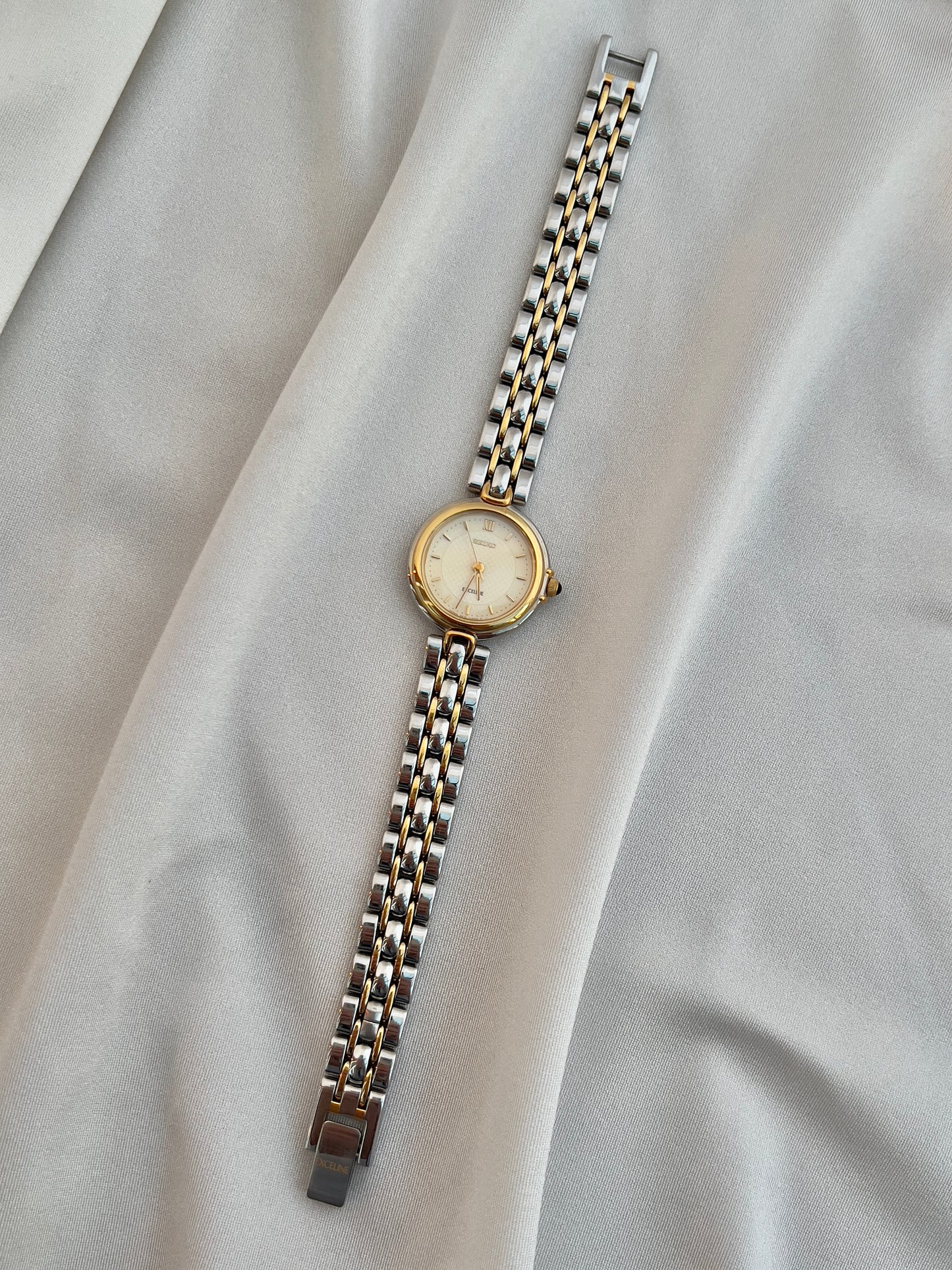 Seiko Exceline Two Tone Ladies’ Watch with Domed Crystal