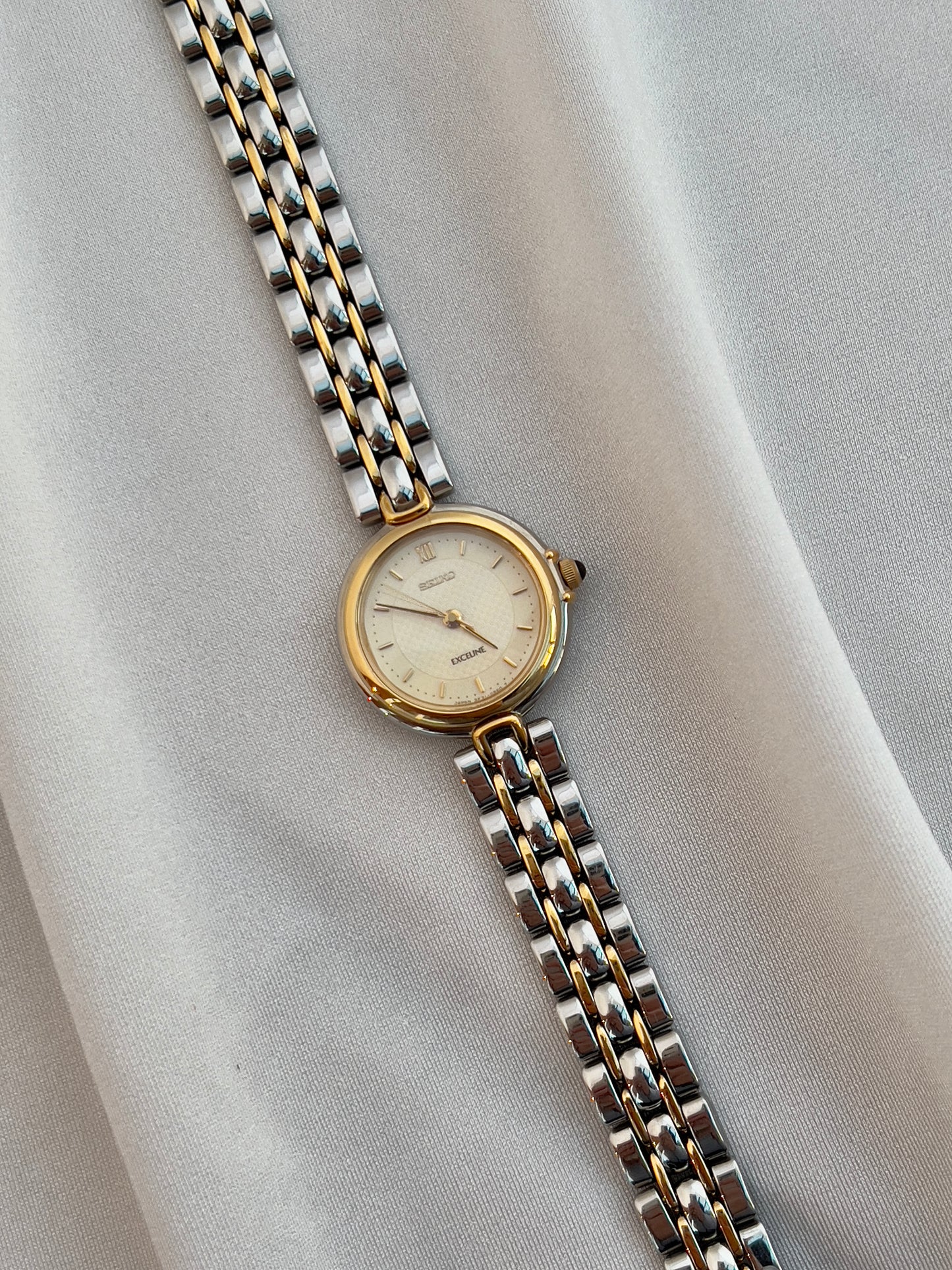 Seiko Exceline Two Tone Ladies’ Watch with Domed Crystal
