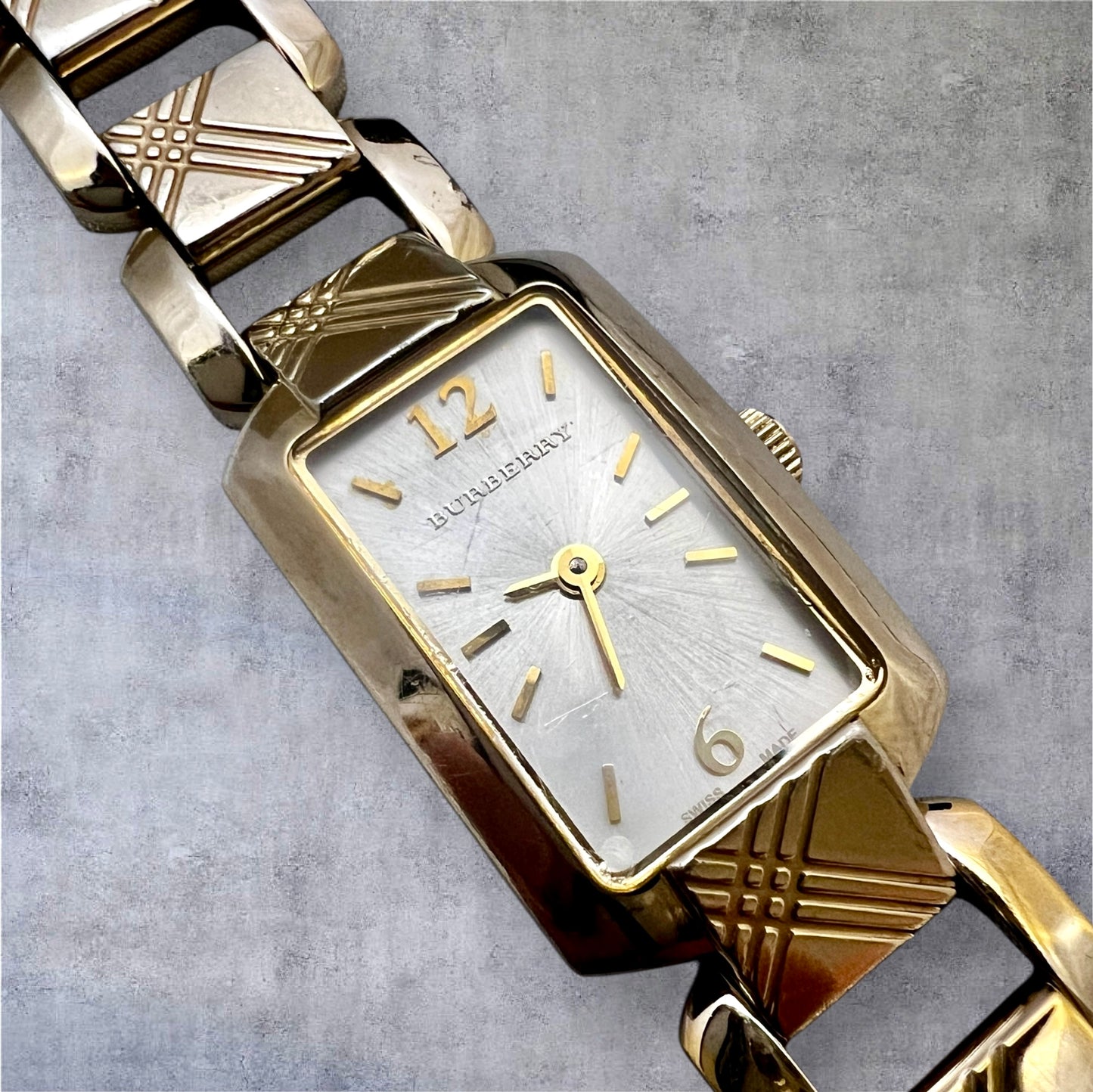 Burberry Tank Woman' Watch with Linked Bracelet