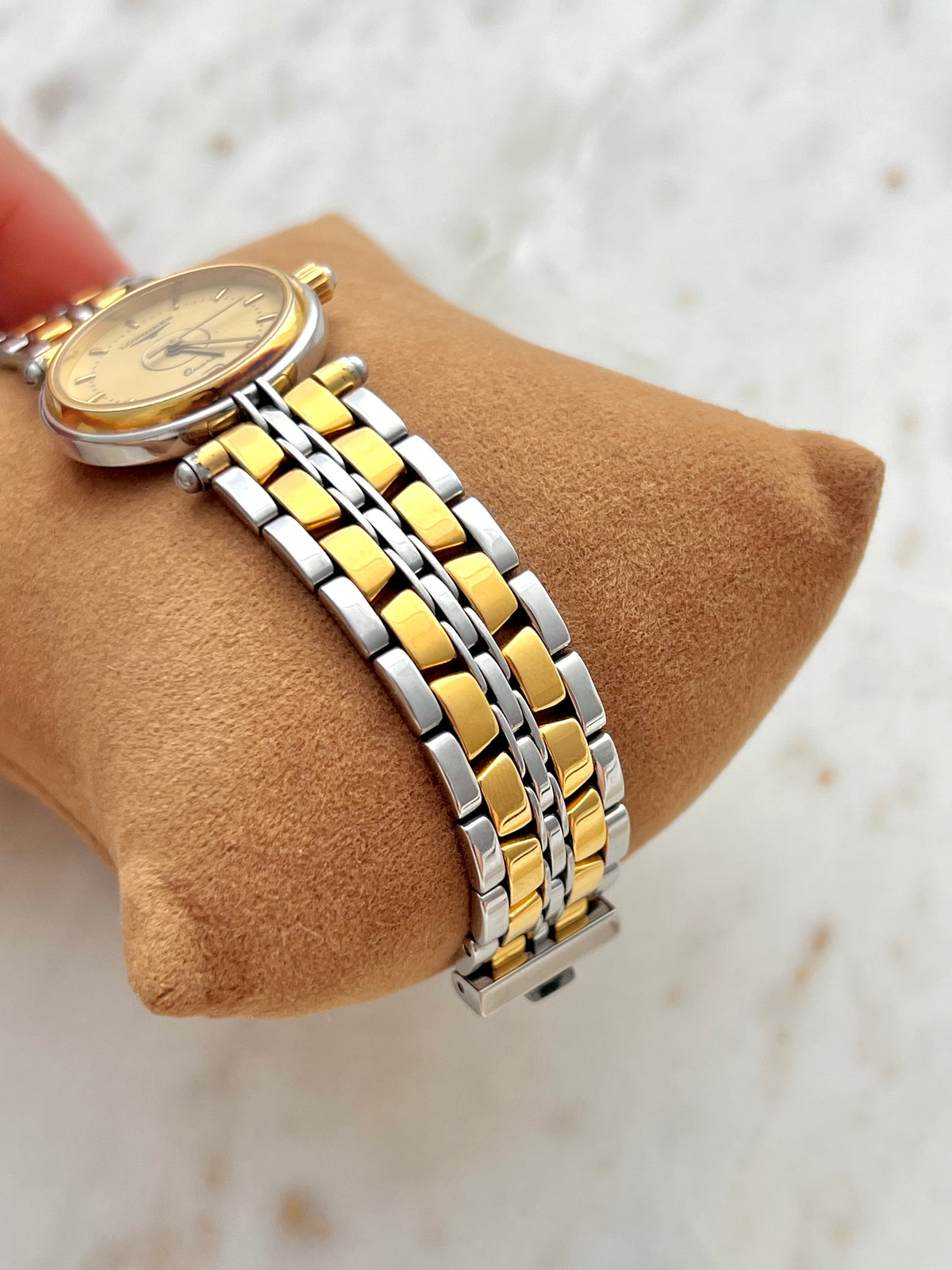 longines flagship two tone watch watch, view 8.