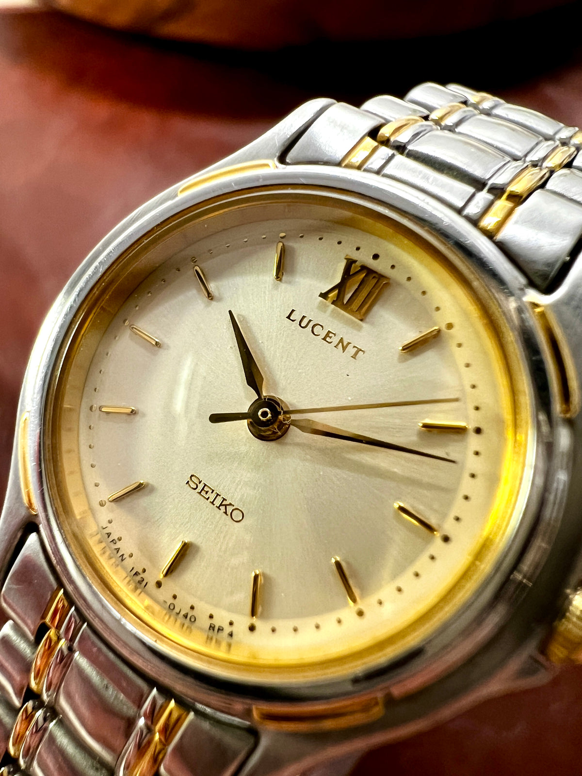 Seiko Lucent Champagne Dial Two Tone Women's Watch | Product photograph 5