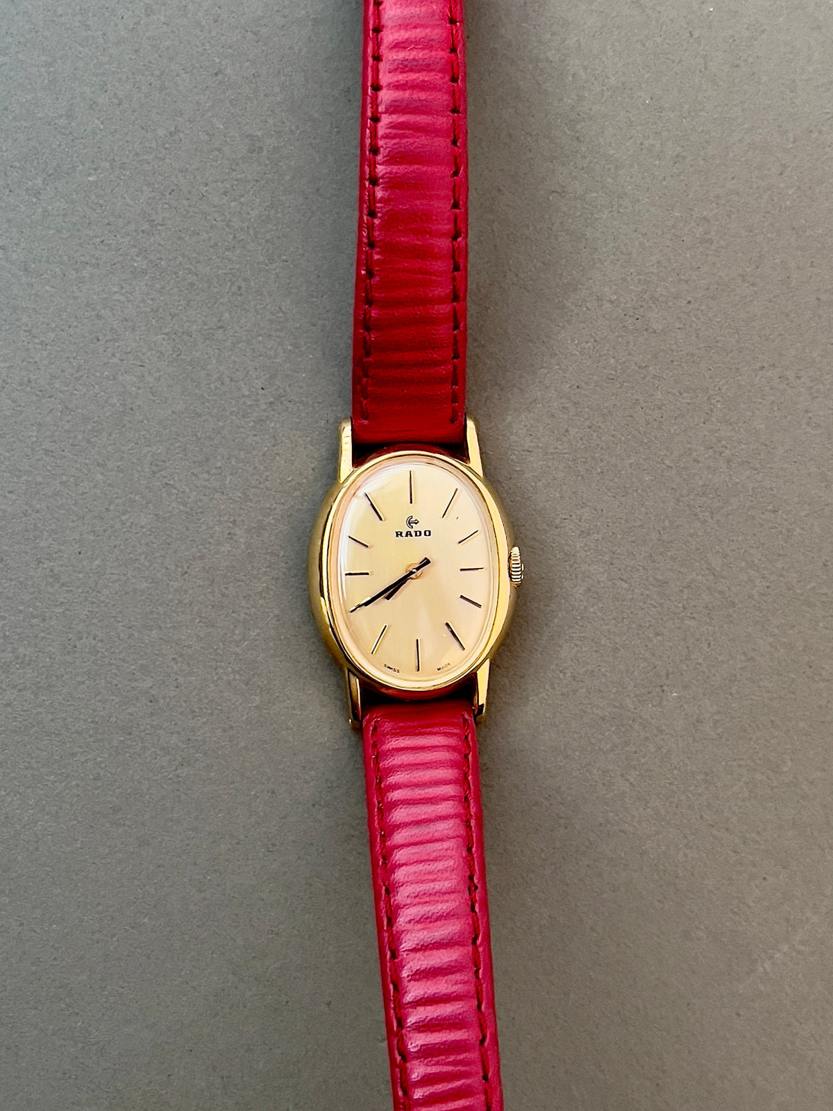 Rado Champagne Oval Gold Tone Women's Watch — product photograph 7, Gilded Hour NZ.